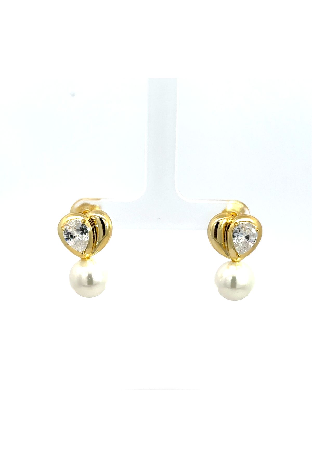 SÜKSE JEWELRY Kalpli İncili Gümüş Küpe