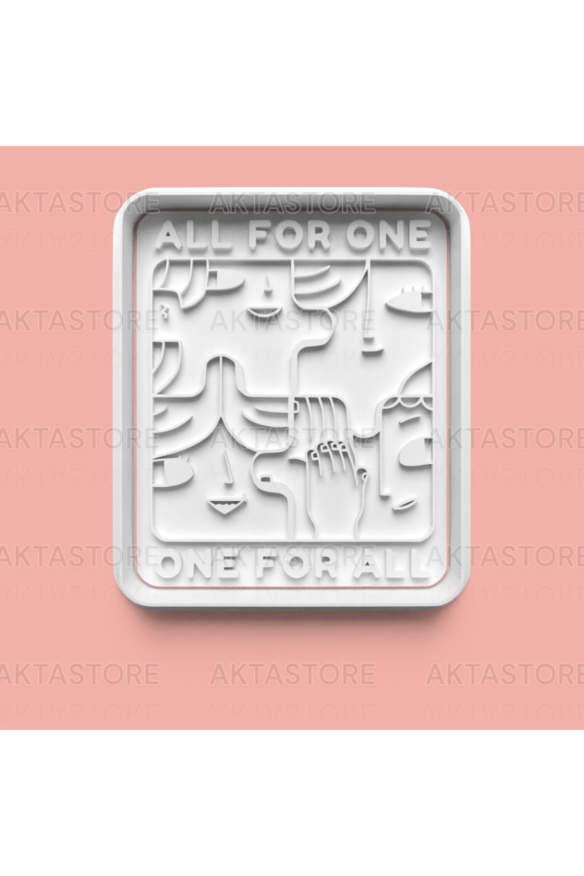 AKTASTORE Birimiz Hepimiz Hepimiz Birimiz İçin Kurabiye Kalıbı