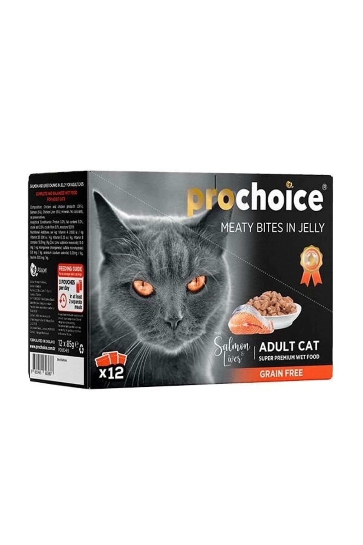 YNT İthalat Pro Choice Somon ve Cigerli Family Pack Konserve Kedi Maması 12 Adet 85 Gr