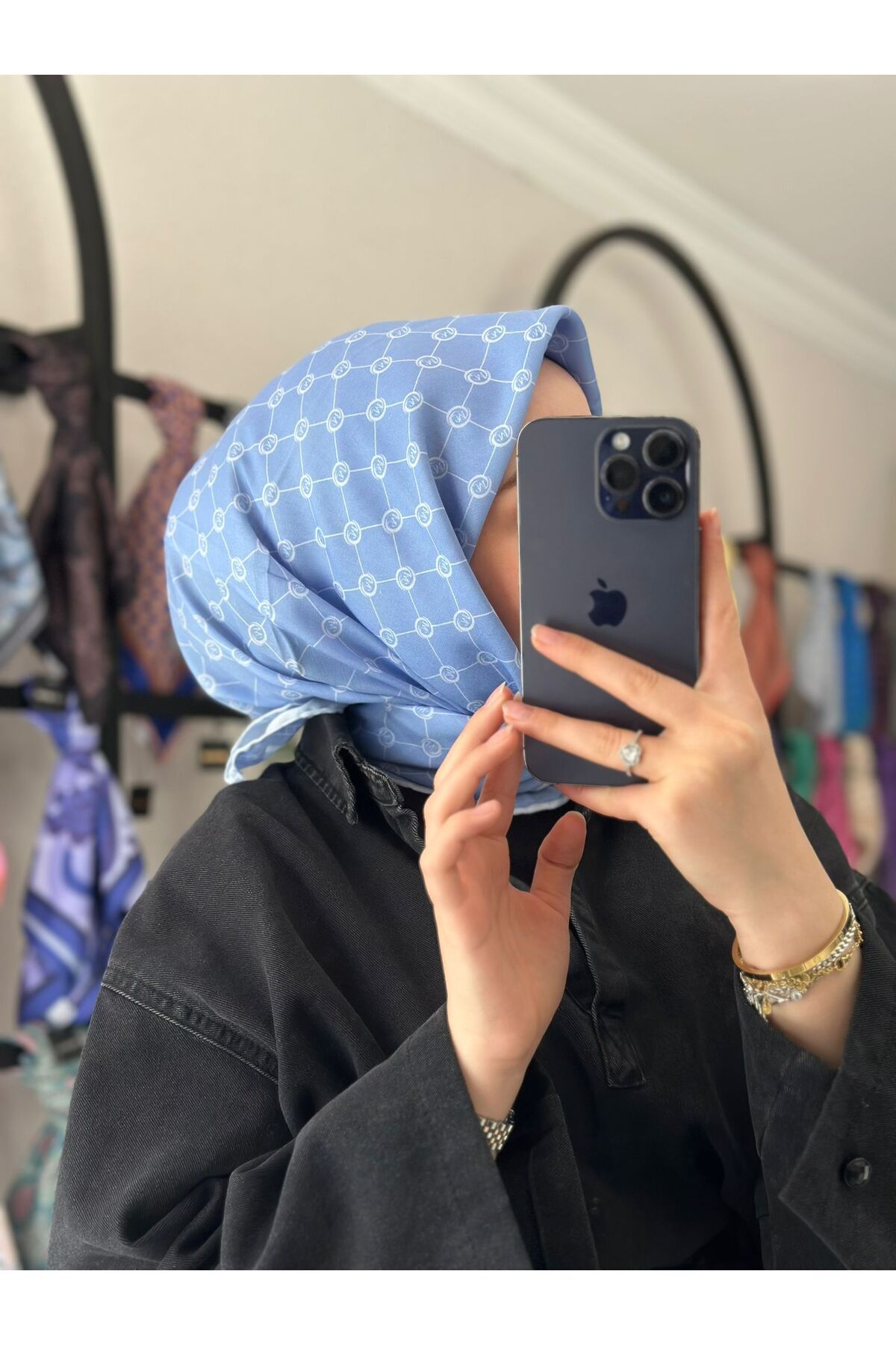 MONOOR MONOGRAM DESEN SOFT EŞARP