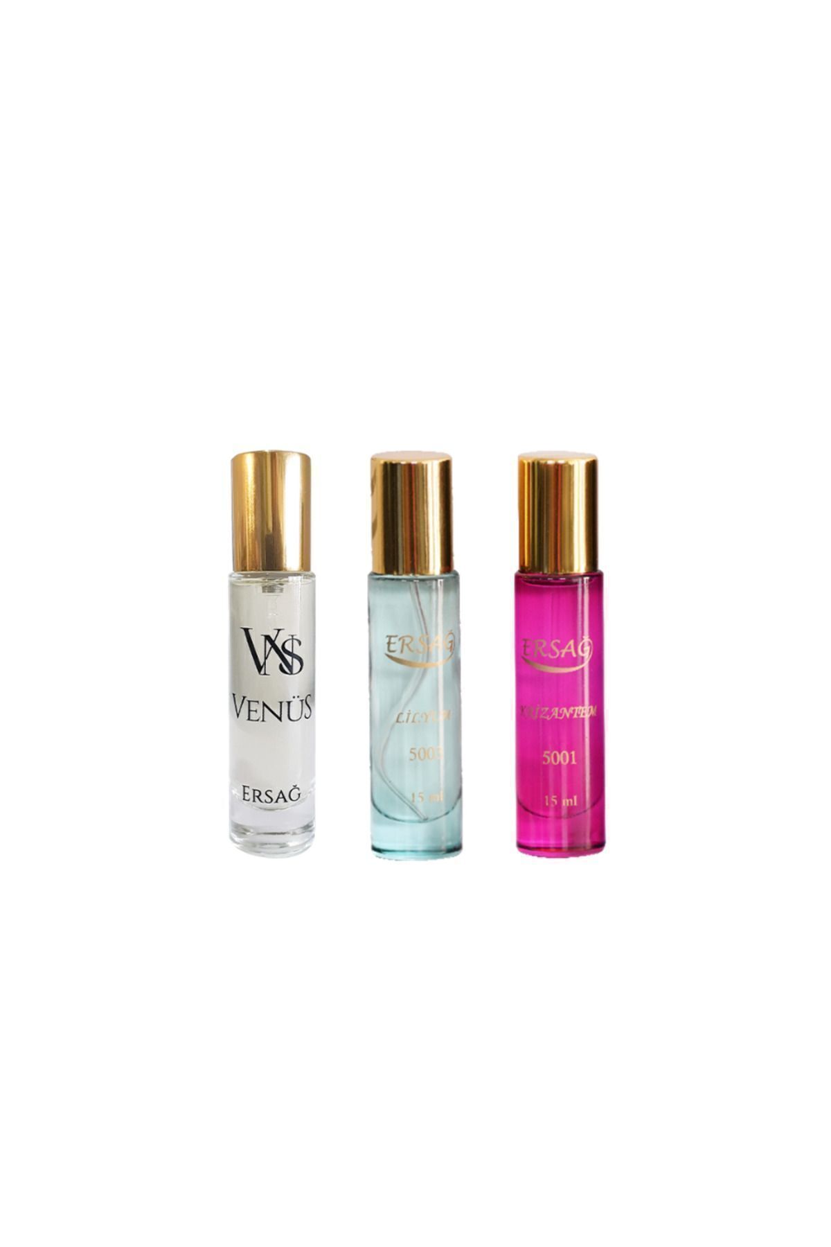 Ersağ Lilyum - Krizantem - Venüs Testır (3 lü set ) Kadın EDP Parfüm Çanta İçi Küçük Boy