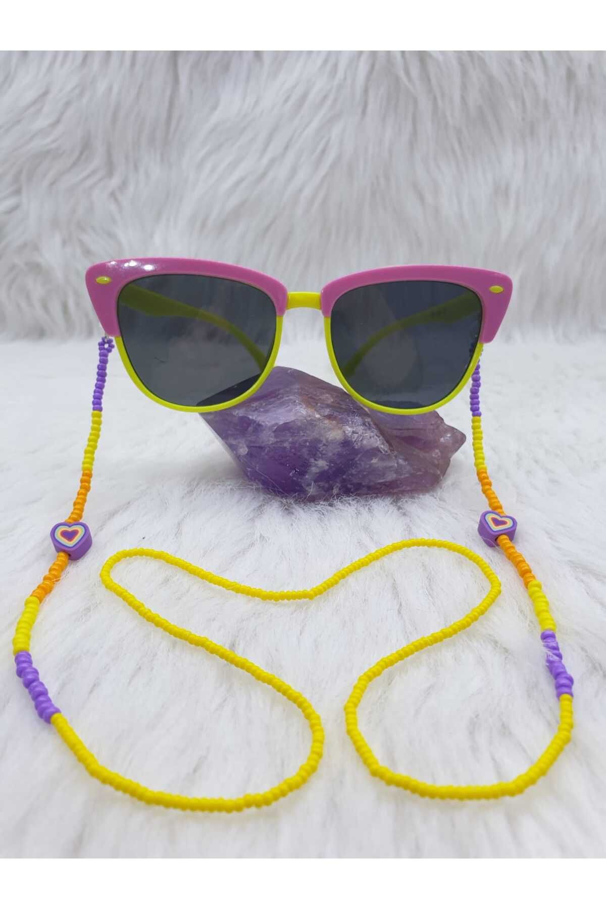 HAPPY HANDMADE ZİNCİR...KALPLİ ÇOCUK GÖZLÜK ZİNCİRİ ÇOCUK GÖZLÜK ASKISI HEDİYELİK GÖZLÜK AKSESUARI