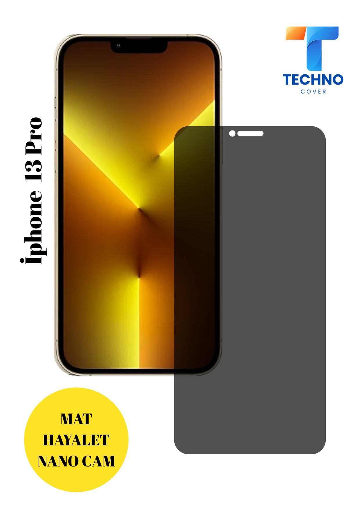 foxpower İphone 13 Pro Mat Hayalet Nano Cam Darbelere Karşı Dayanıklı Esnek Nano Ekran Koruyucu