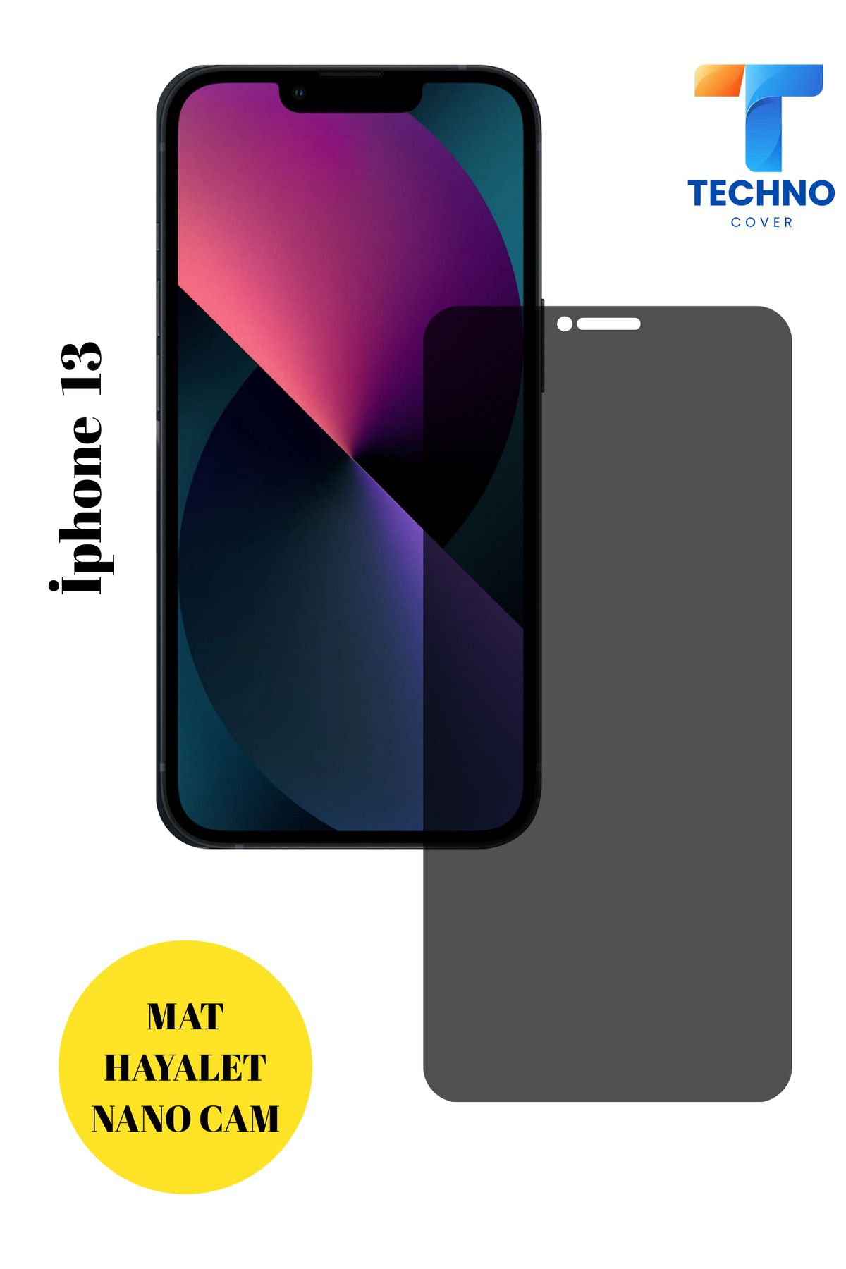 foxpower İphone 13 Mat Hayalet Nano Cam Darbelere Karşı Dayanıklı Esnek Nano Ekran Koruyucu