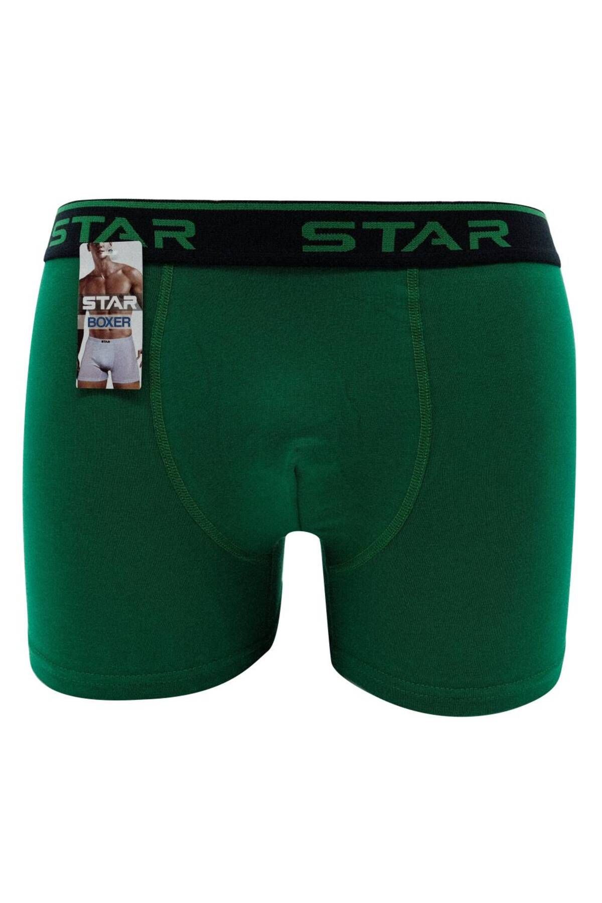 Star ERKEK YEŞİL BELİ KEMERLİ LYCRALI BOXER