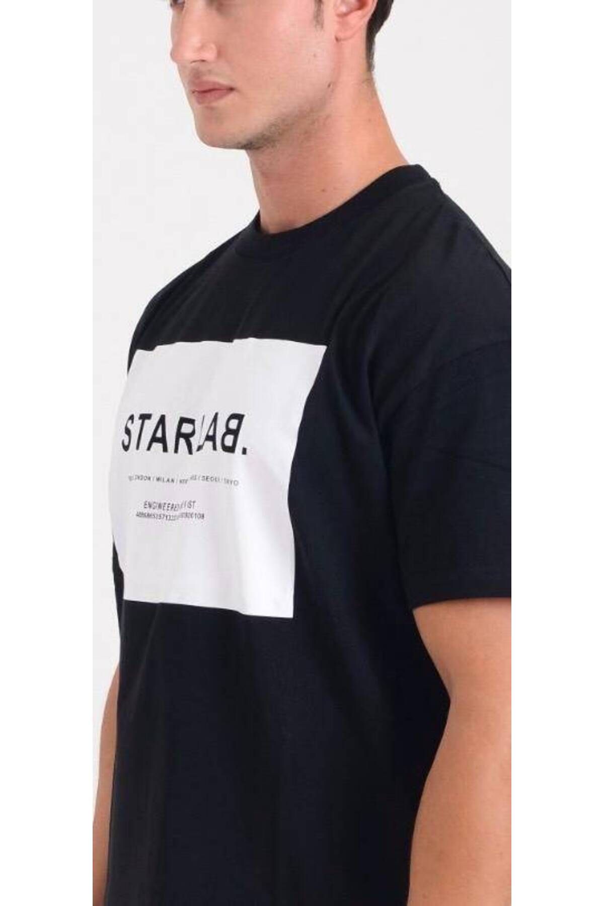 Star ERKEK OVERSİZE STAR LAB BASKILI T-SHİRT