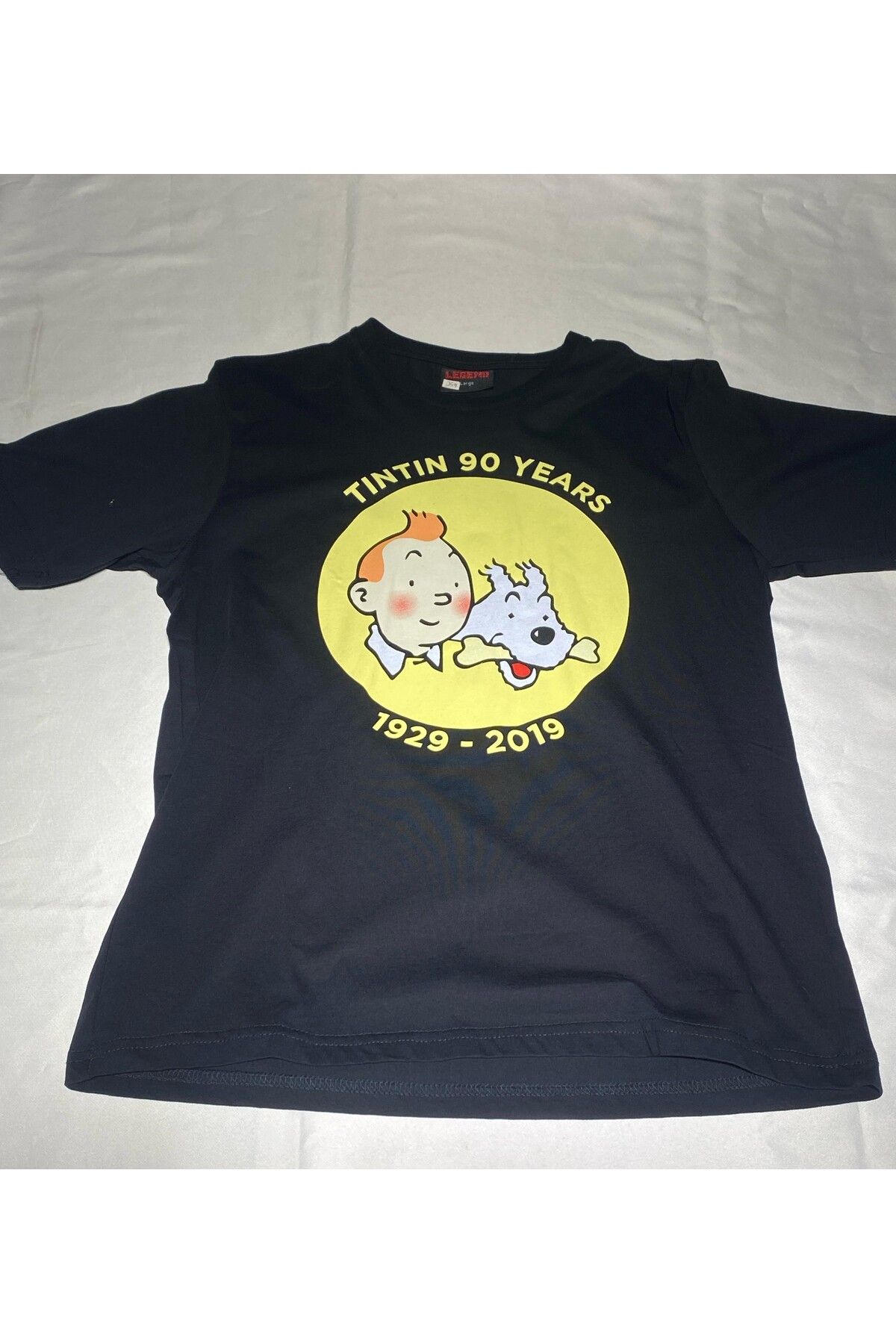 Atlantis Tshirt Legend Siyah Tintin 90 Years Baskılı Regular