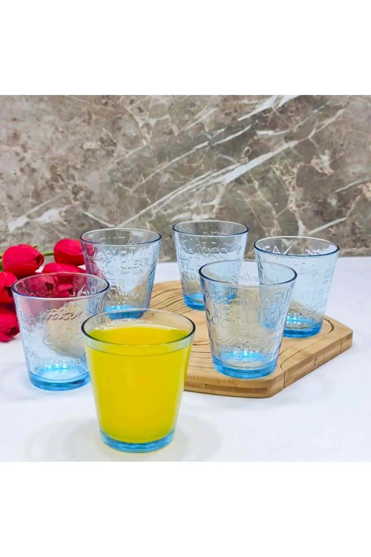 Home City Pop Meşrubat Bardağı 6 lı Turkuaz