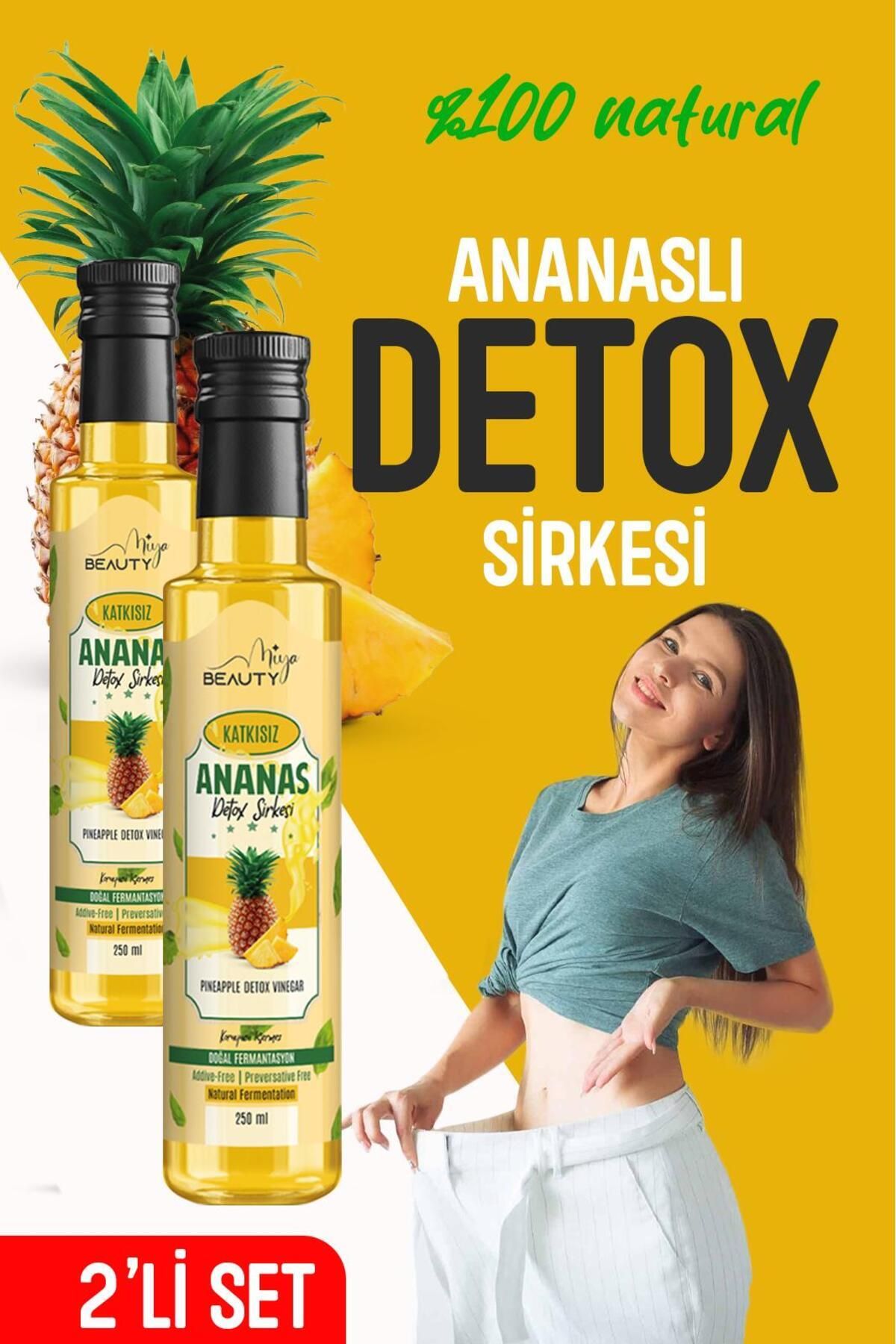 Miya Beauty Sirke Ananas Detox Diyete Destek En Etkili Ve En Lezzet Organik Sirkesi 2'Li Set