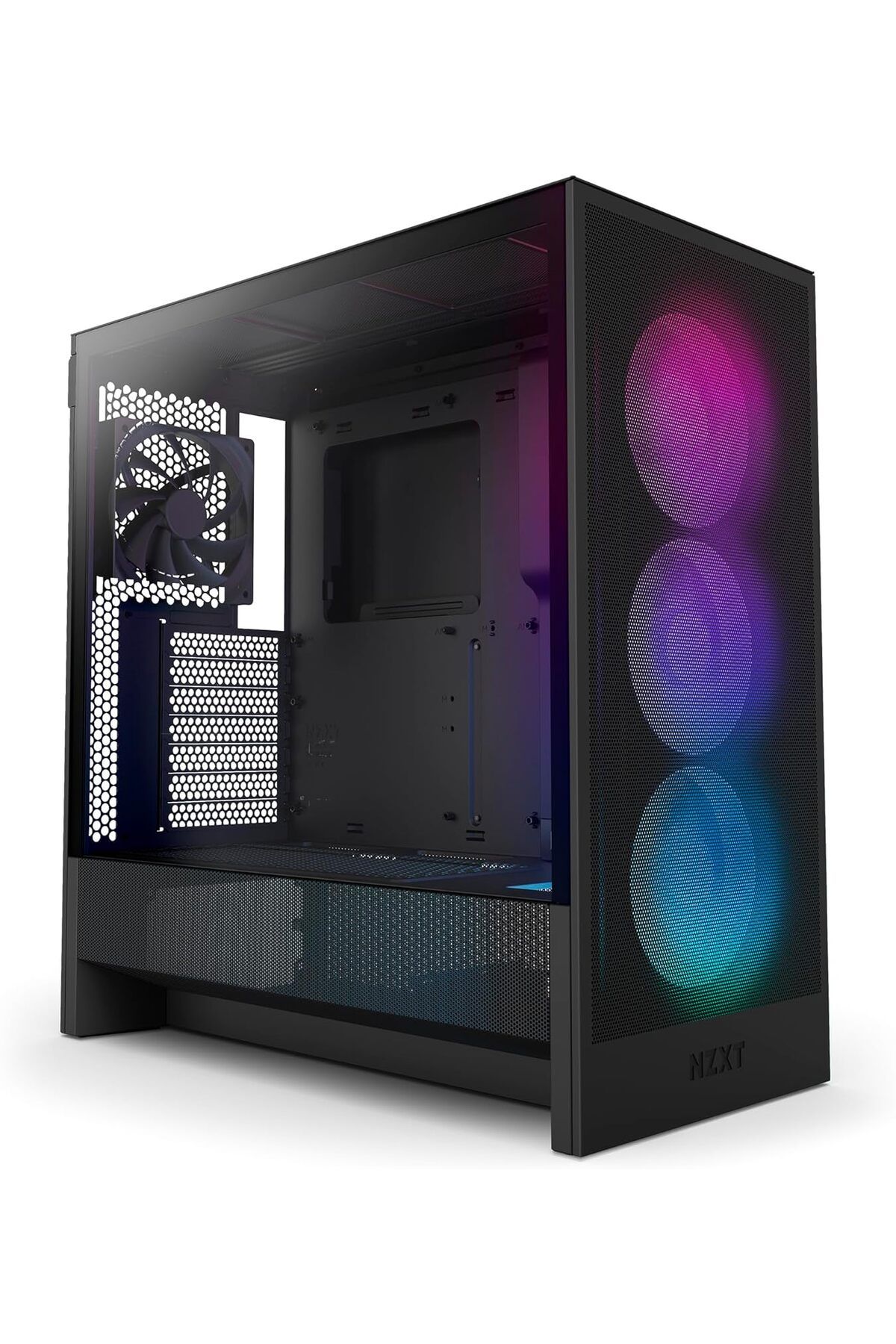Nzxt-H5 Flow RGB 2024 Compact ATX Mid-Tower Gaming Case - High Airflow - F360 RGB Core CV Included - 1