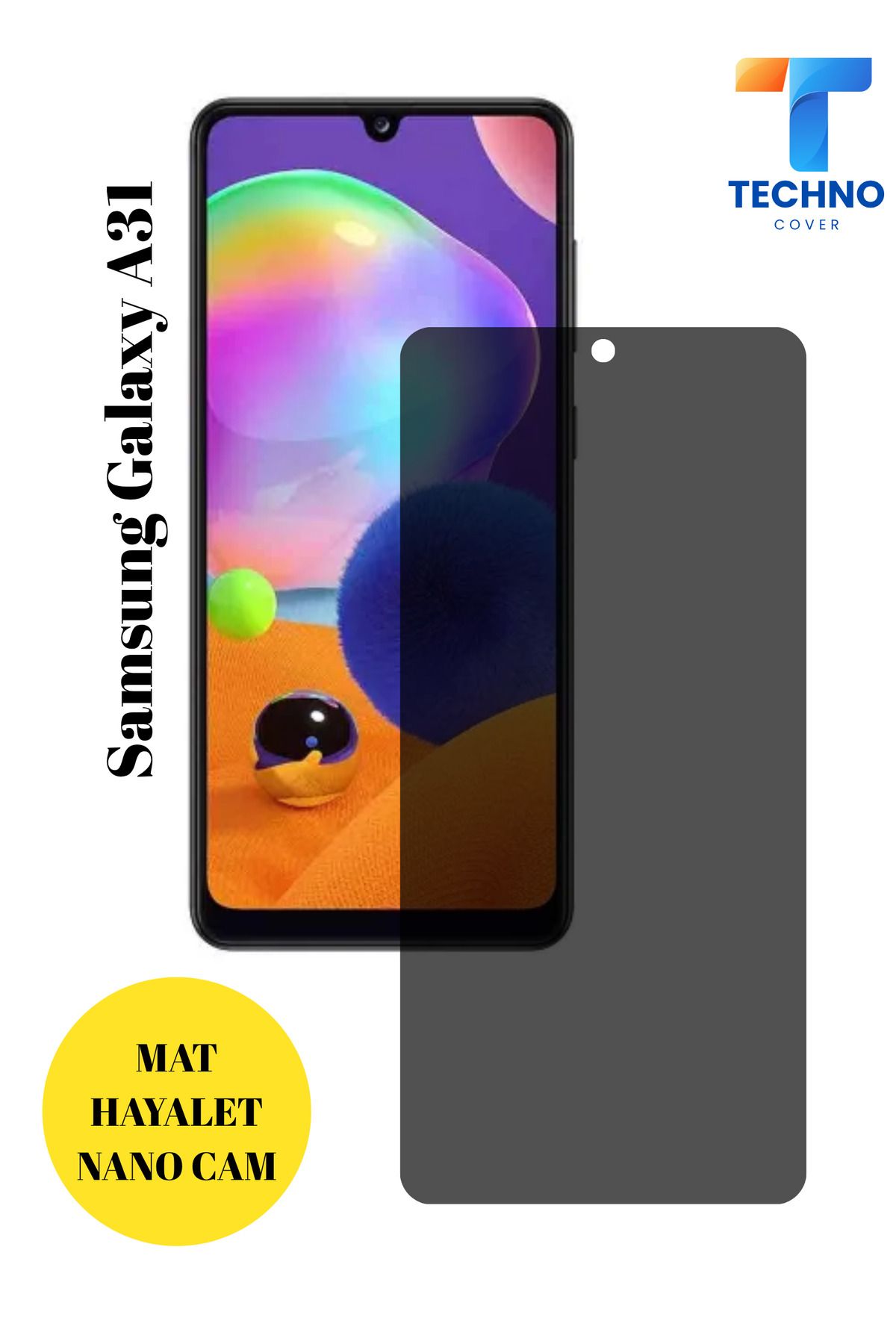 foxpower Samsung A31 Mat Hayalet Nano Cam Darbelere Karşı Dayanıklı Esnek Nano Ekran Koruyucu