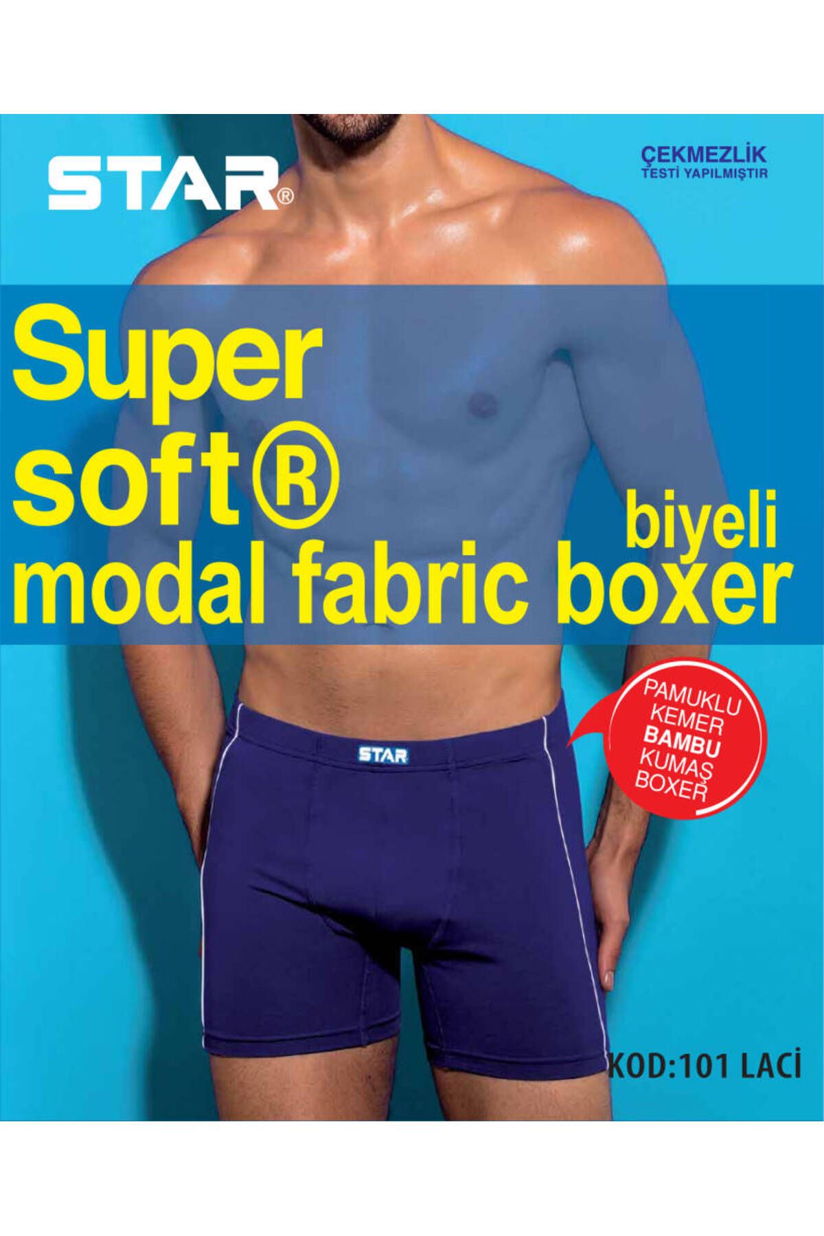 Star 3 LÜ ERKEK MODAL PAMUKLU KEMER BİYELİ BOXER