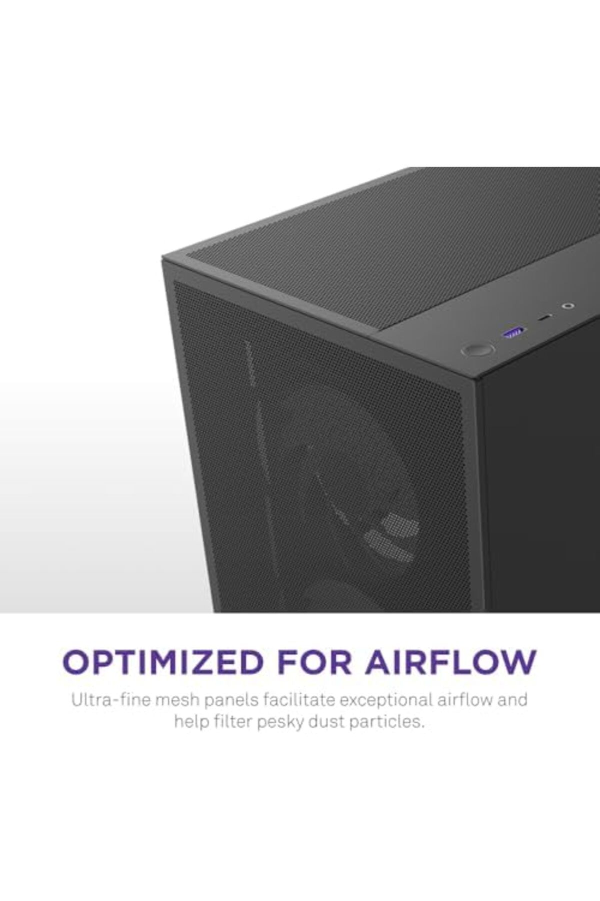 Nzxt-H5 Flow RGB 2024 Compact ATX Mid-Tower Gaming Case - High Airflow - F360 RGB Core CV Included - 6