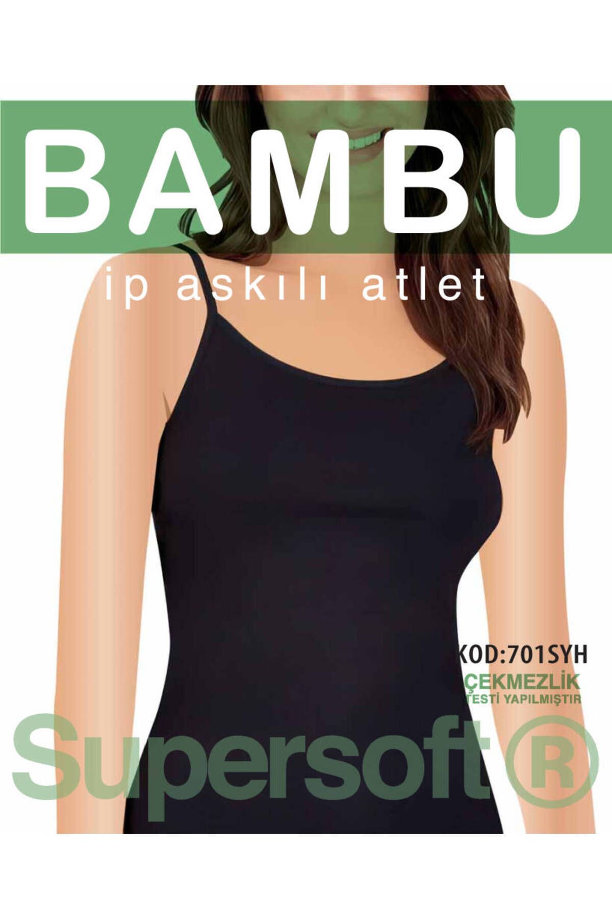 Star 3 LÜ KADIN BAMBU İP ASKILI ATLET