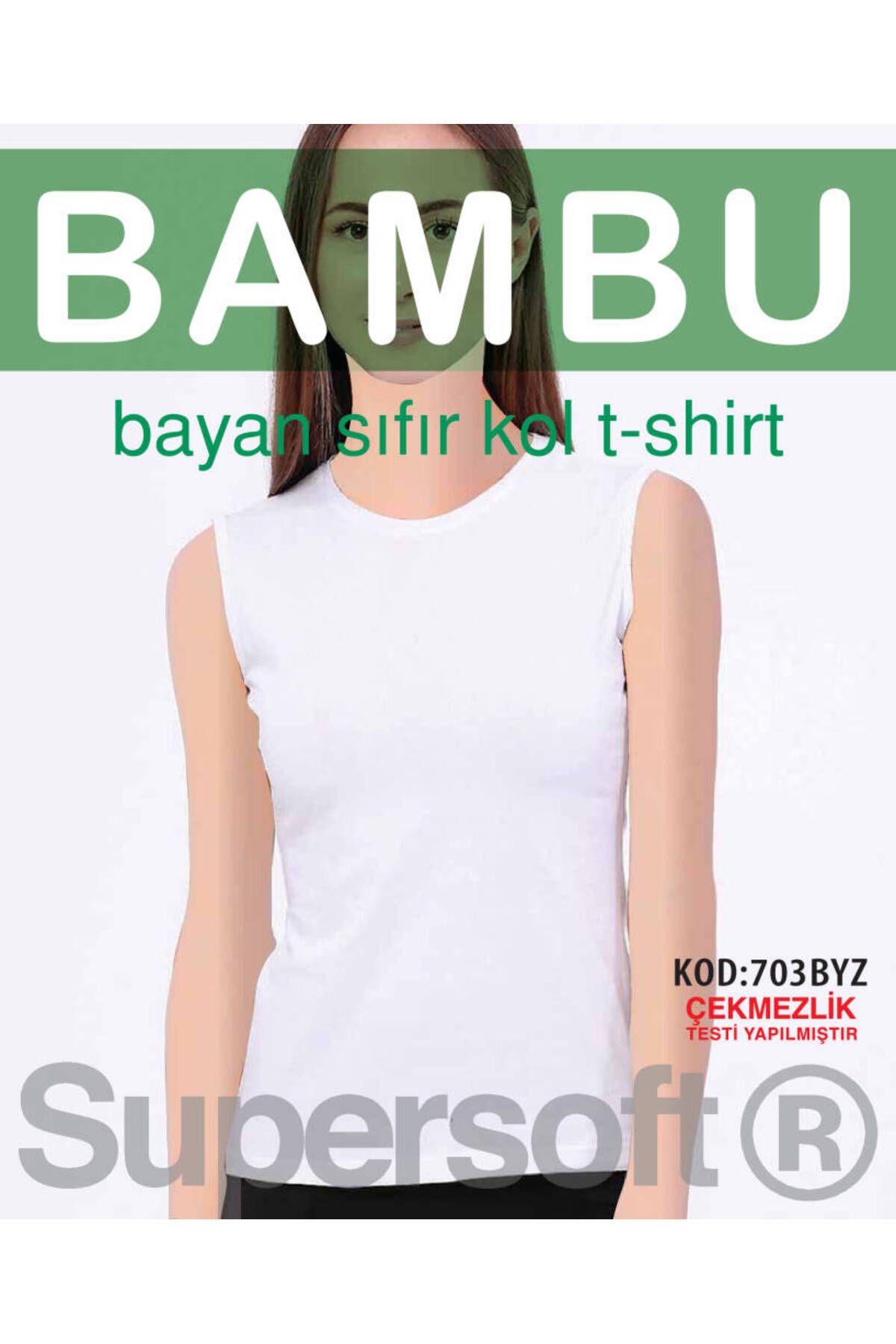 Star 3 LÜ KADIN BAMBU SIFIR YAKA SIFIR KOL ATLET