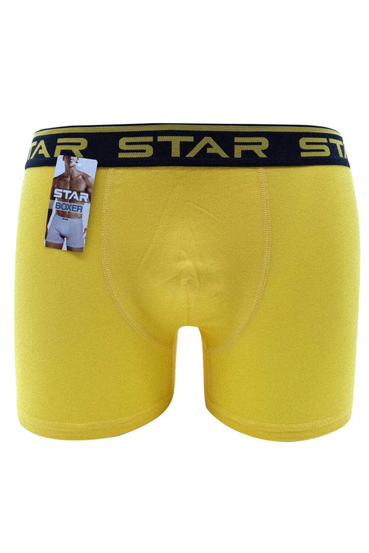 Star ERKEK SARI BELİ KEMERLİ LYCRALI BOXER