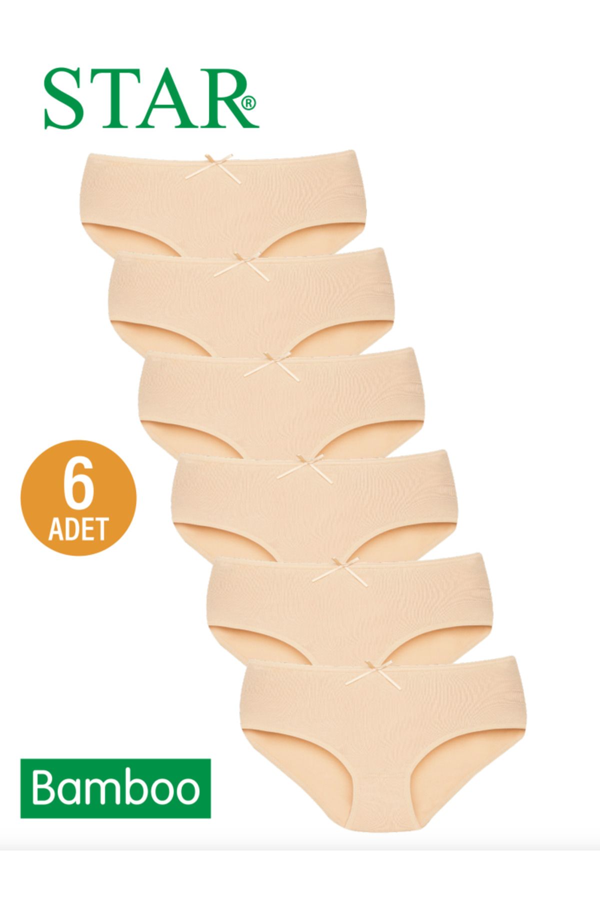 Star KADIN 6 LI TEN ORGANİK BAMBU BATO KÜLOT