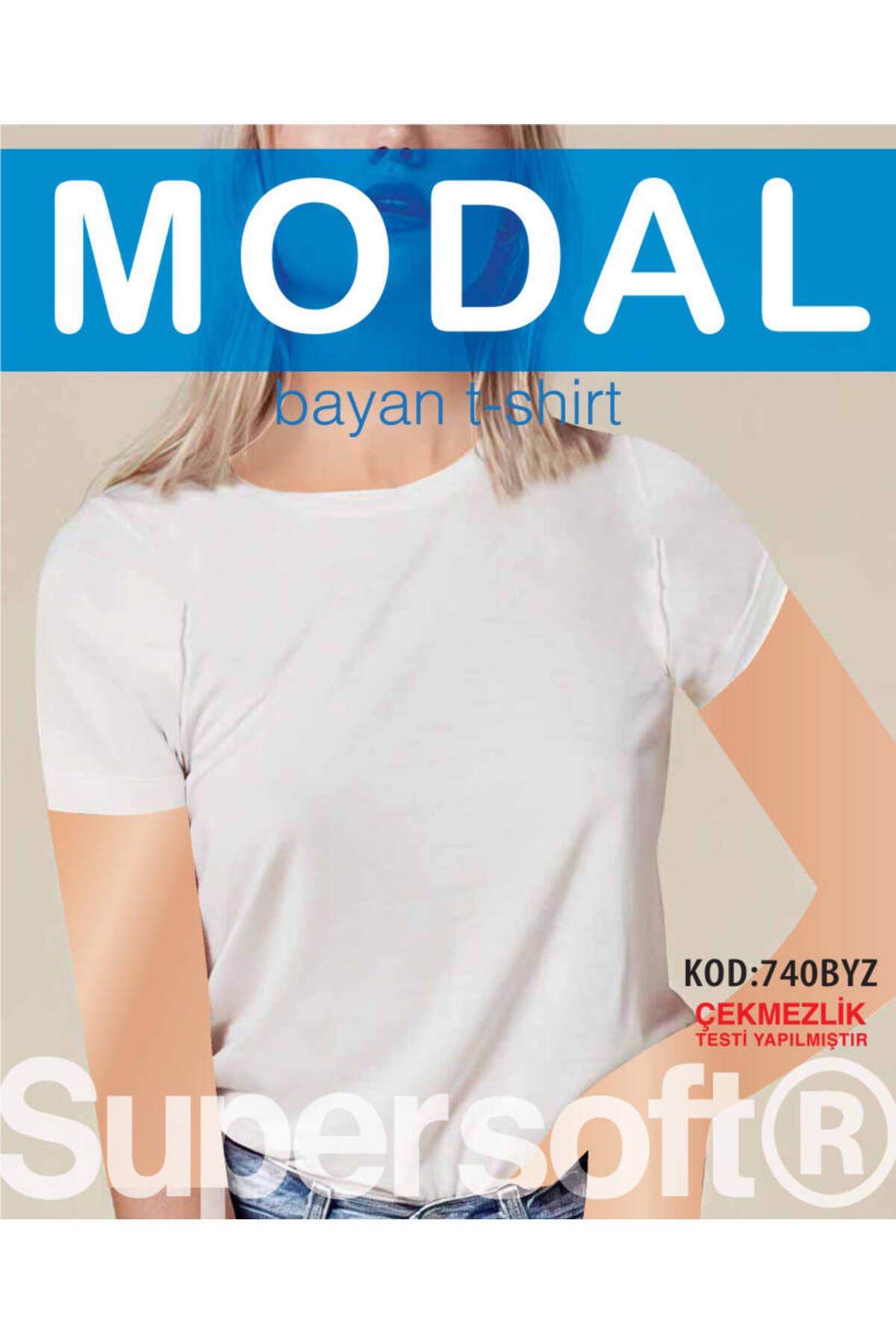Star 3 LÜ KADIN MODAL SIFIR YAKA KISA KOL T-SHİRT