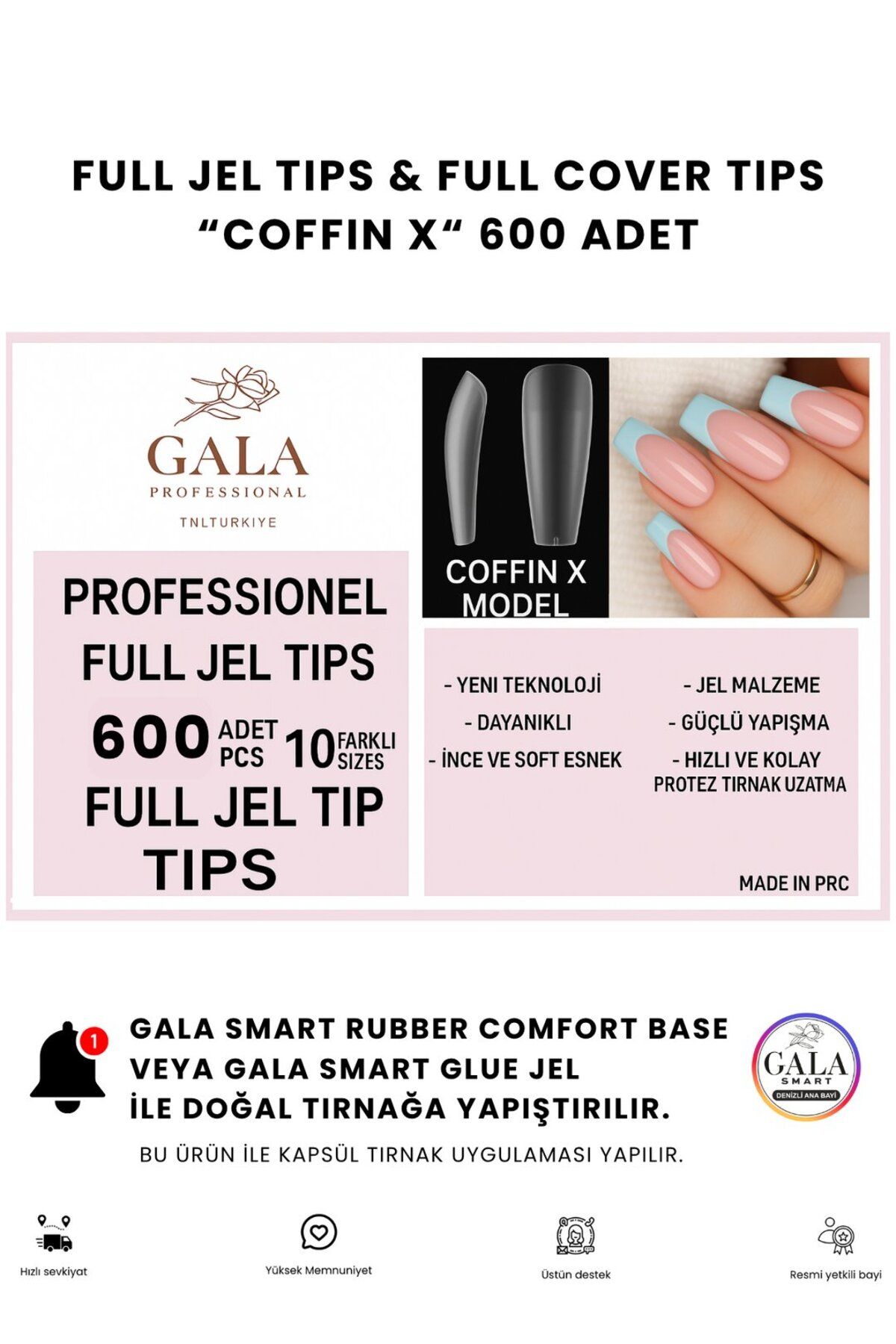 gala smart Full Jel Tips Kapsül Tırnak Tips