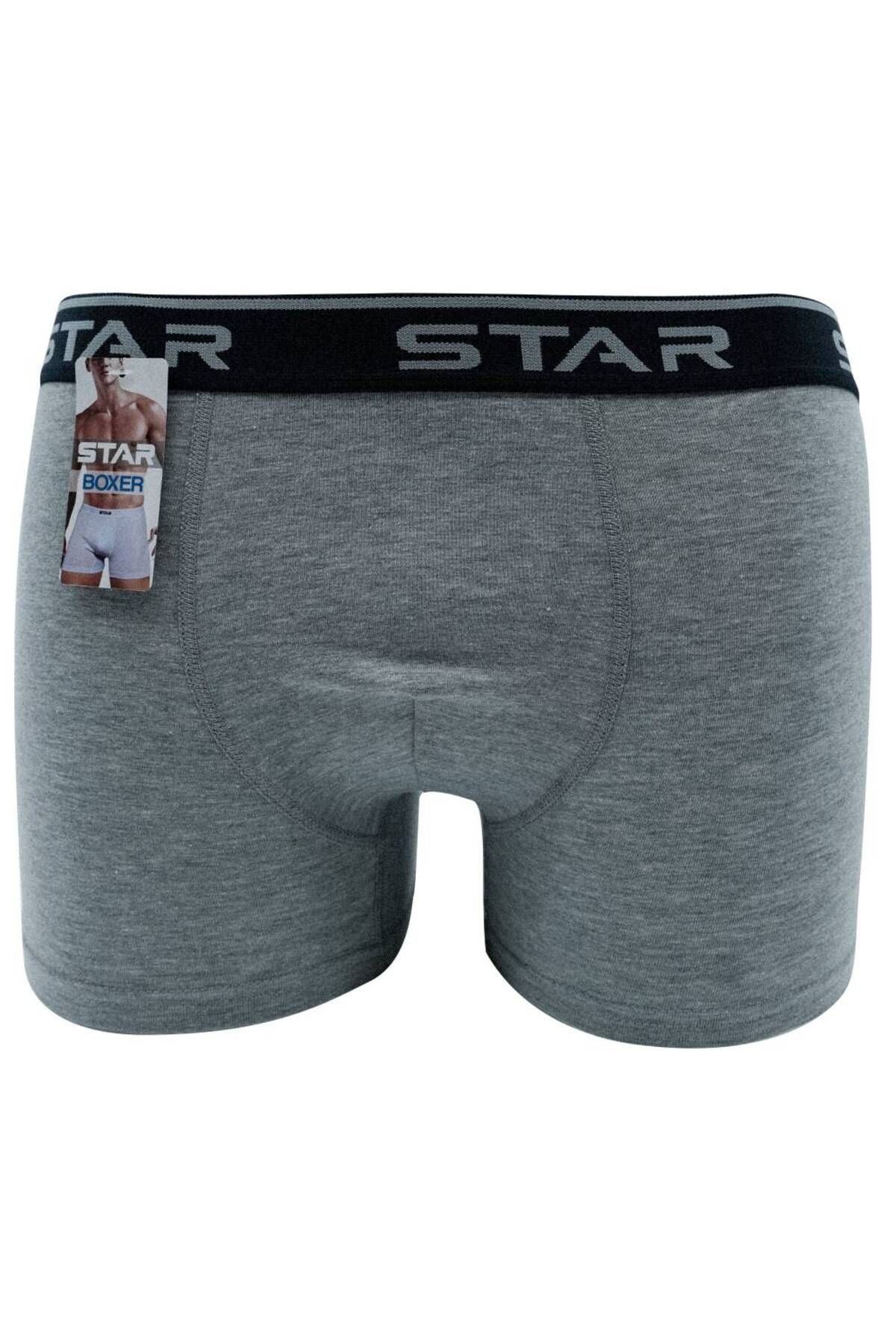 Star ERKEK GRİ BELİ KEMERLİ LYCRALI BOXER