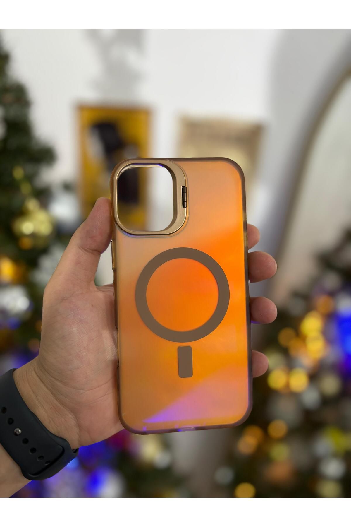 Kilif365 HOLOGRAM ŞEFFAF MAGSAFE İPHONE 16 PLUS TELEFON KILIFI KAMERA DESTEKLİ