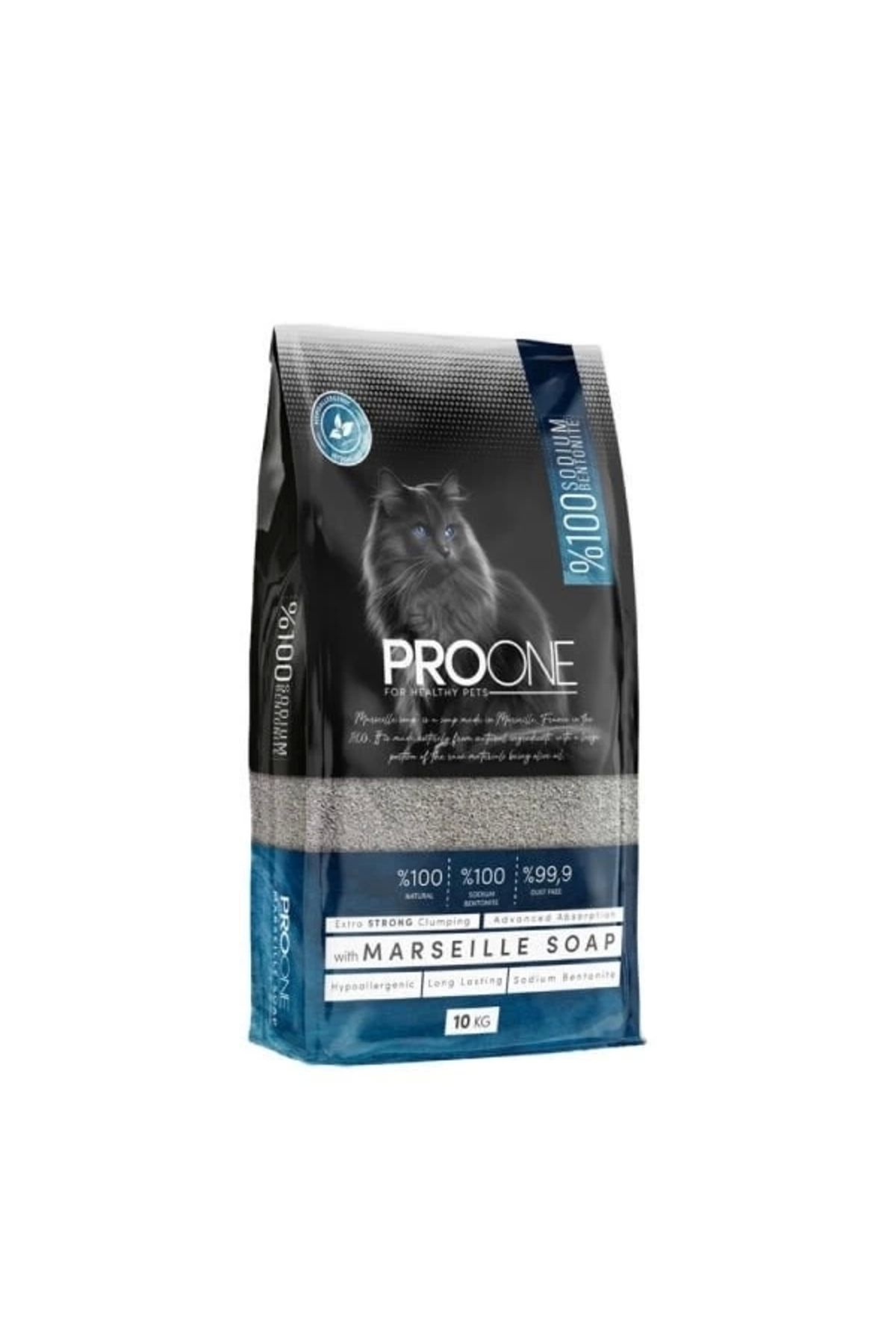 YNT İthalat Pro One Hypoallergenic Marsilya Sabunu Kokulu İnce Taneli Sodyum Bentonit Kedi Kumu 10 Kg