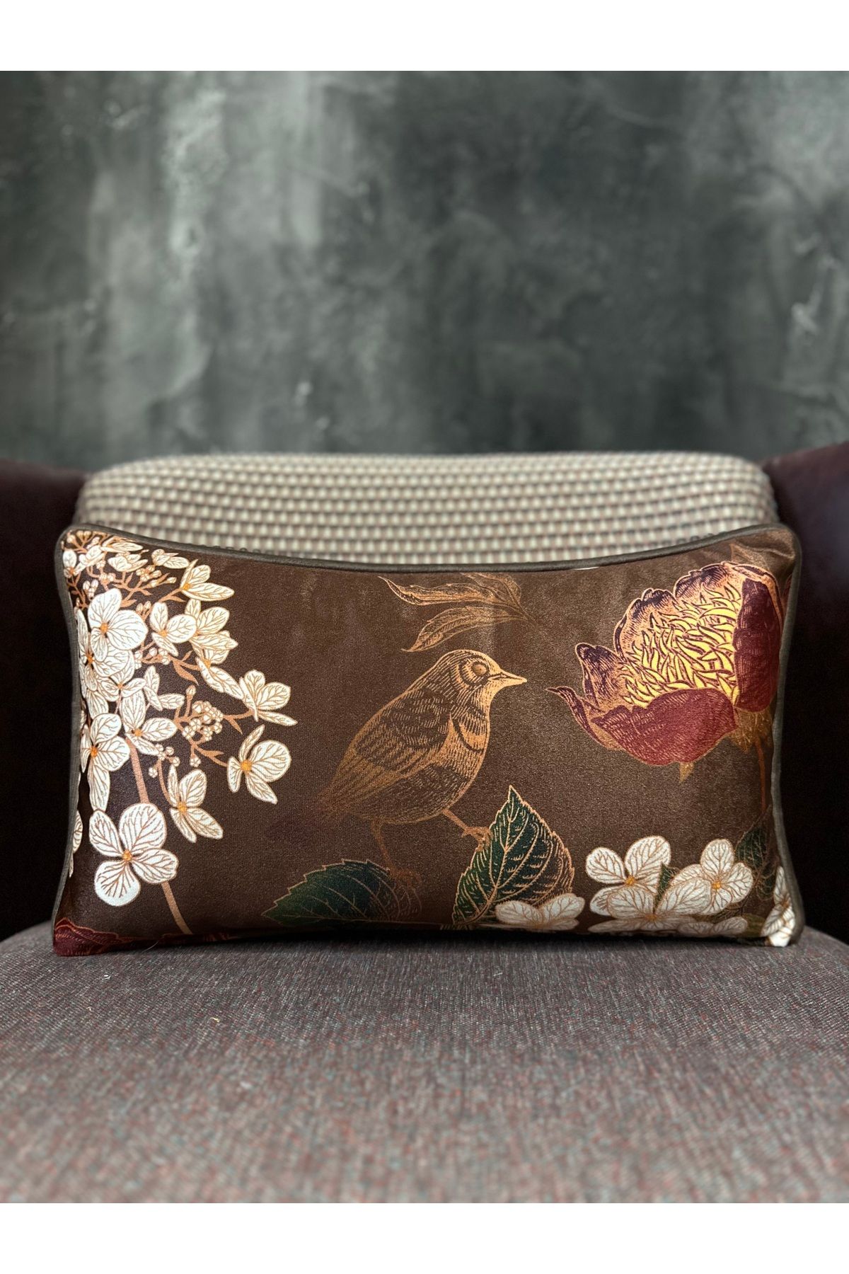 Fabricland Blend 9372-Kahverengi-Dikdörtgen