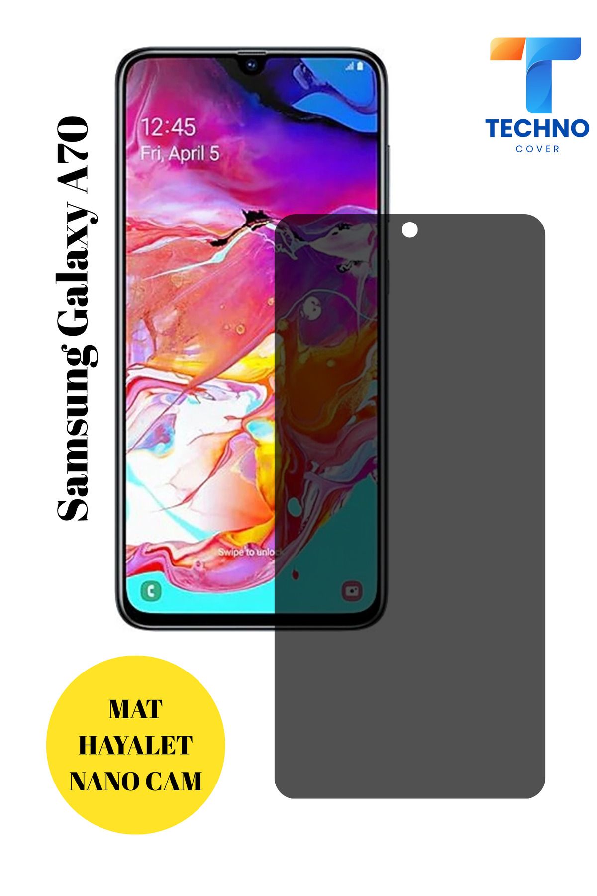 foxpower Samsung A70 Mat Hayalet Nano Cam Darbelere Karşı Dayanıklı Esnek Nano Ekran Koruyucu