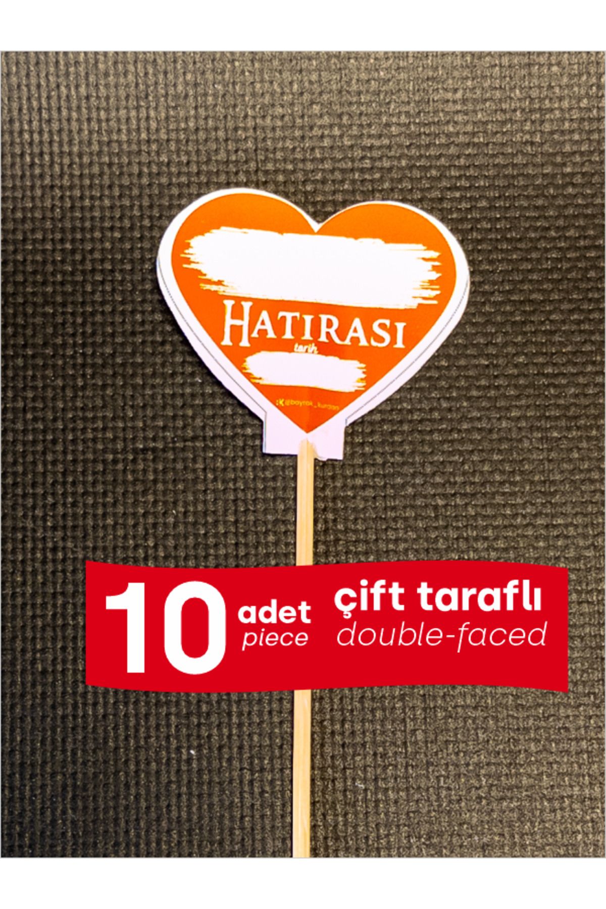 Home-10 Pieces of Heart-Shaped Double-Sided Souvenirs for Special Occasions Where You Can Write Names and Dates Special Model 8