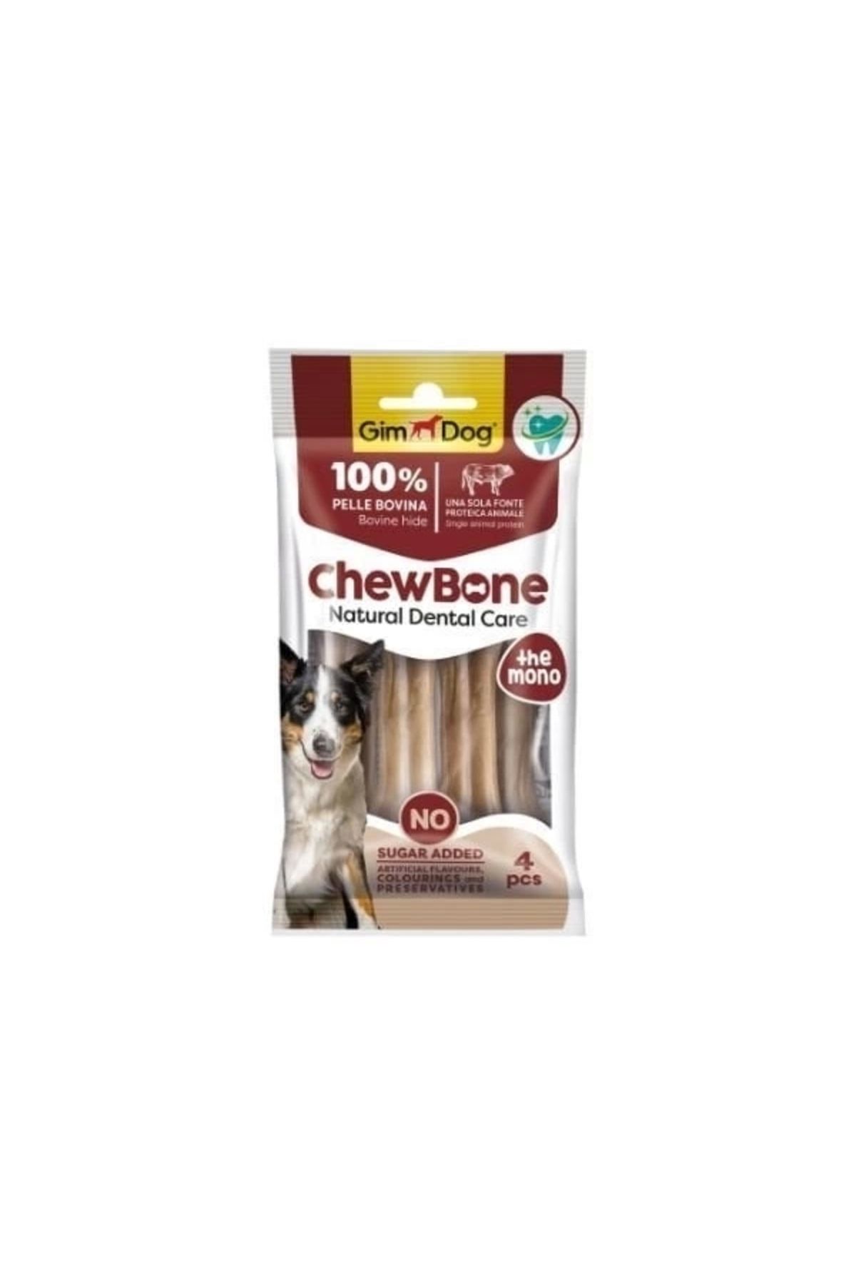 YNT İthalat Gimdog Chew Bone Diş Sağlığı Destekleyici Naturel Press Köpek Çiğneme Kemiği 80 Gr 8.9 Cm 4 Adet