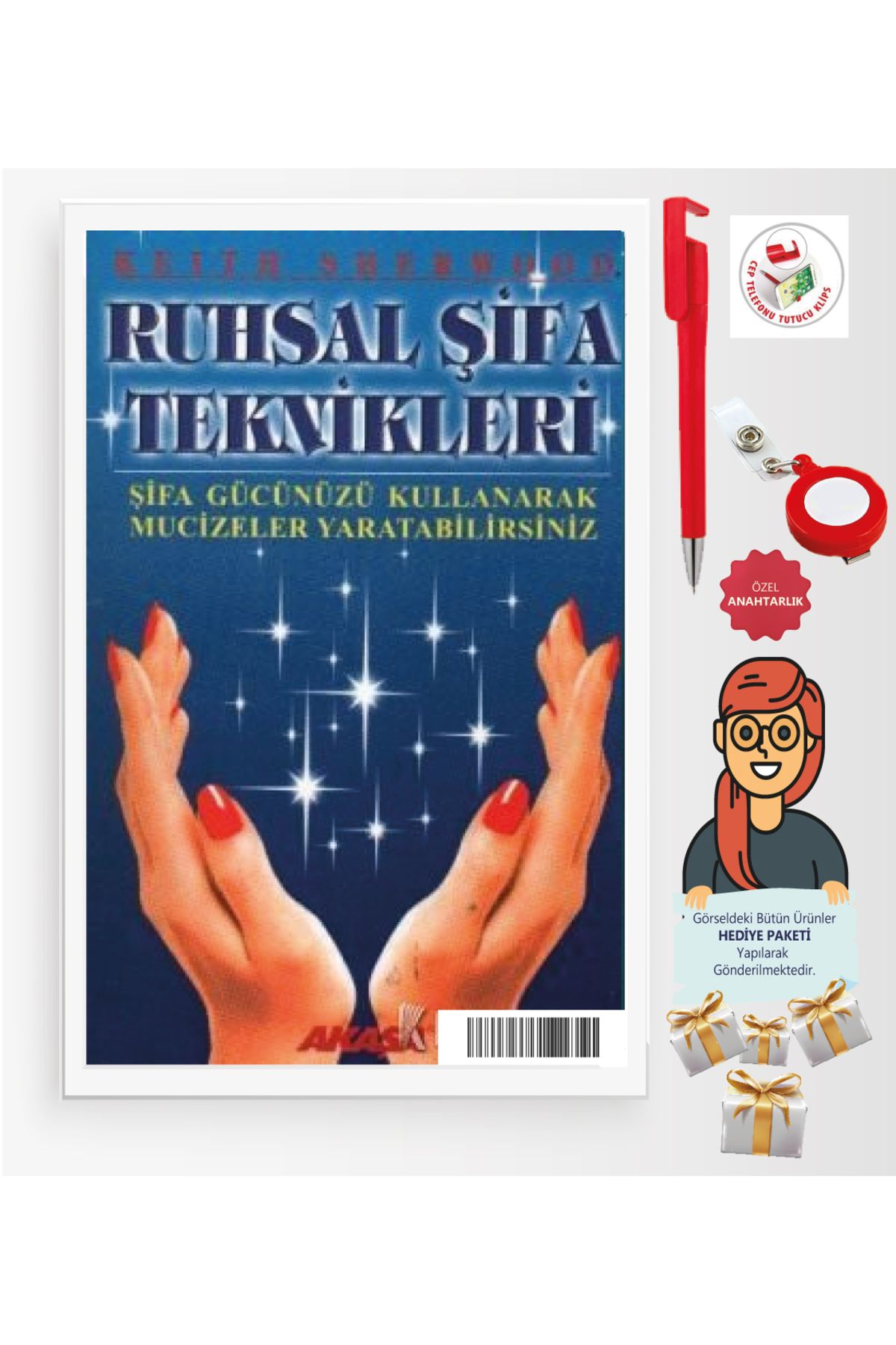 Akaşa Yayınları Maje Hediye+Ruhsal Şifa Teknikleri Şifa Gücünüzü Kullanarak Mucizeler Yarata(Keith Sherwood)