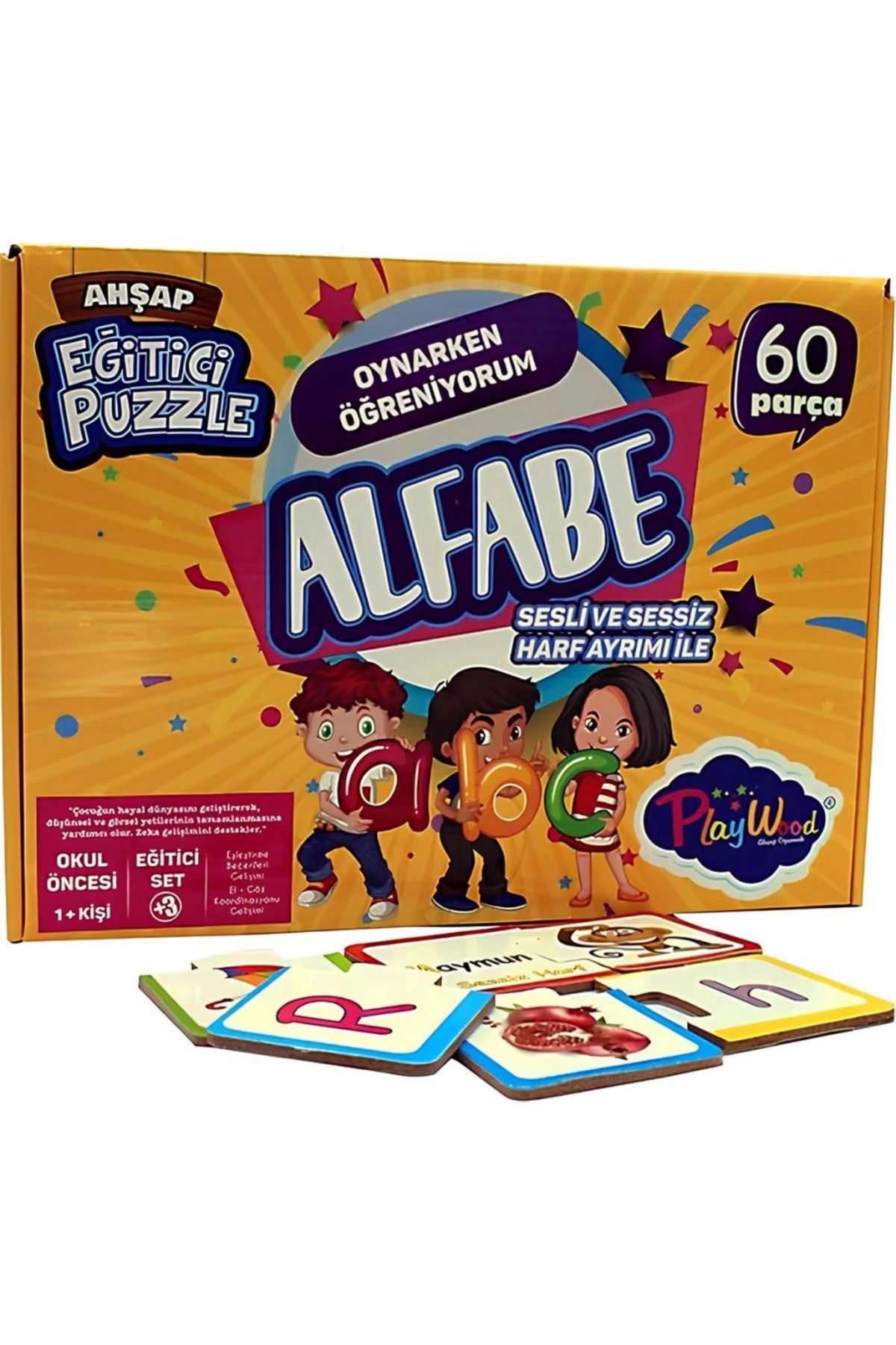 Yuba Avm NessiWorld Eğitici Ahşap Puzzle Alfabe
