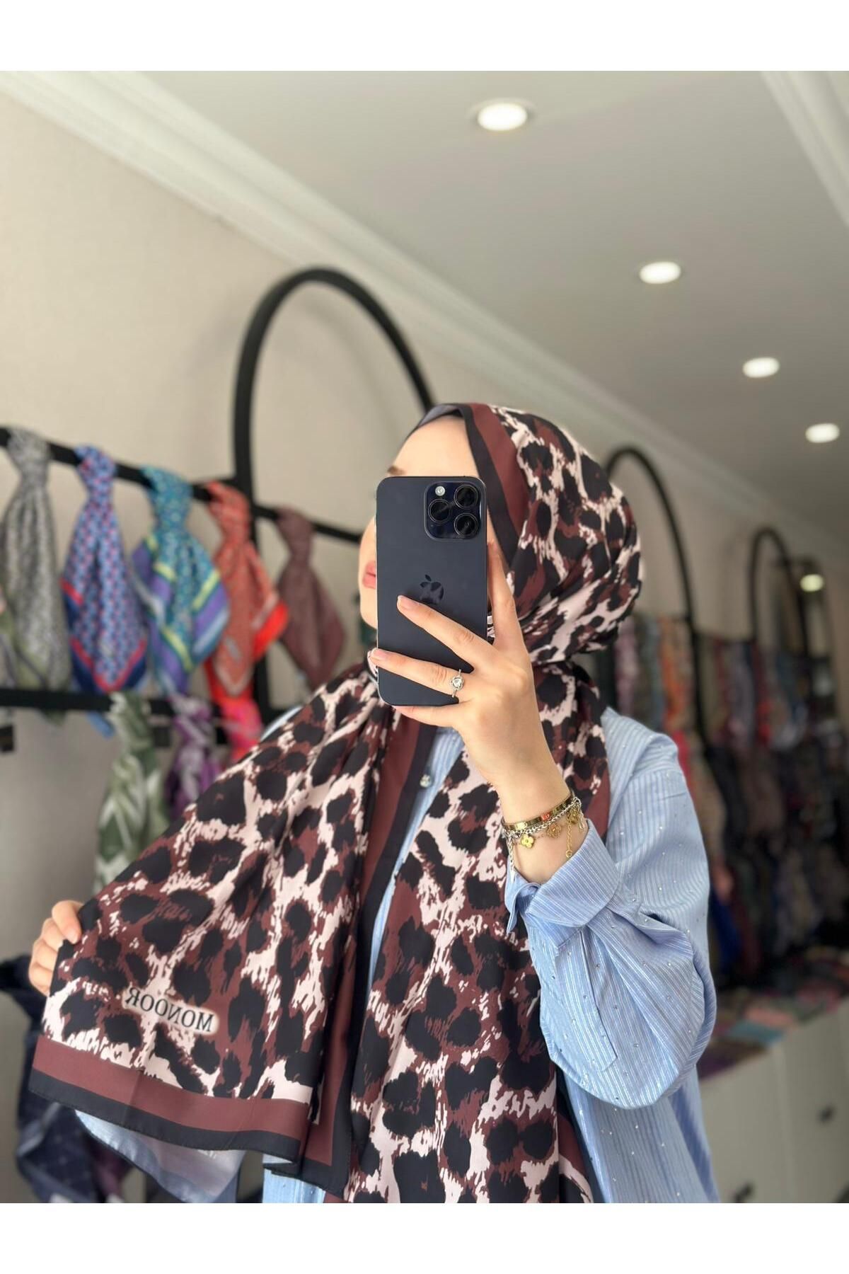 MONOOR LEOPAR DESEN SOFT PAMUK ŞAL