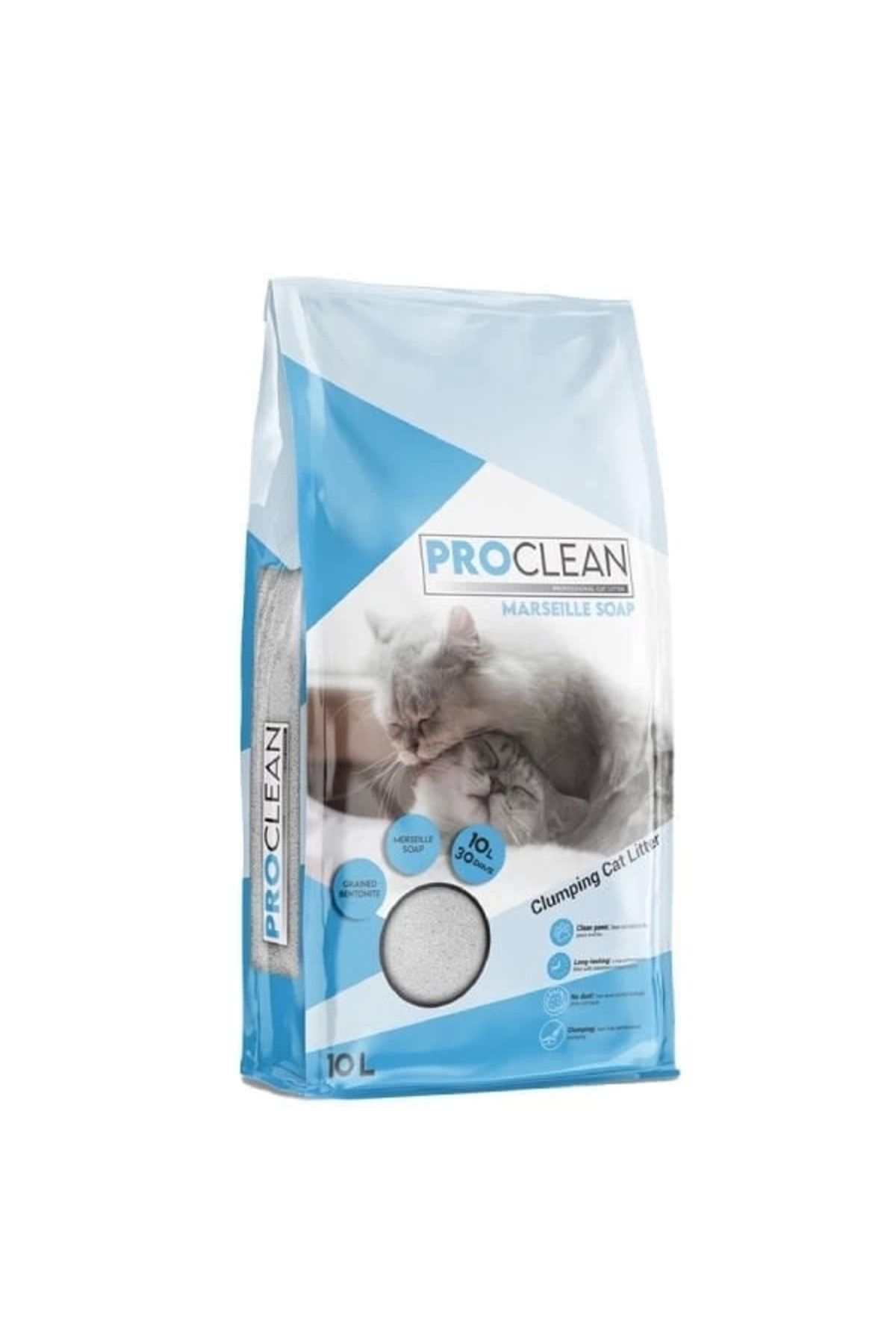 YNT İthalat ProClean Marsilya Sabun Kokulu Topaklanan Kedi Kumu İnce Taneli 10 Lt