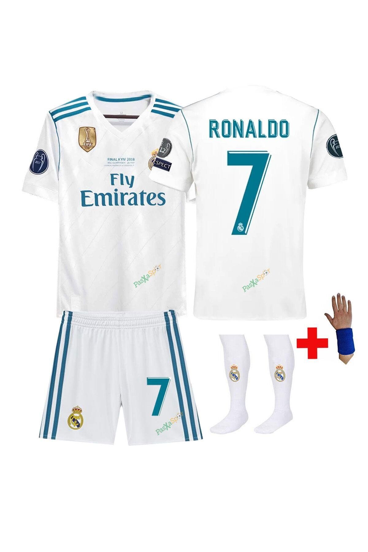 Alaturka Mix Real Madrid 2018 Ronaldo Çocuk Forması Şort Çorap Bileklik Hediyeli