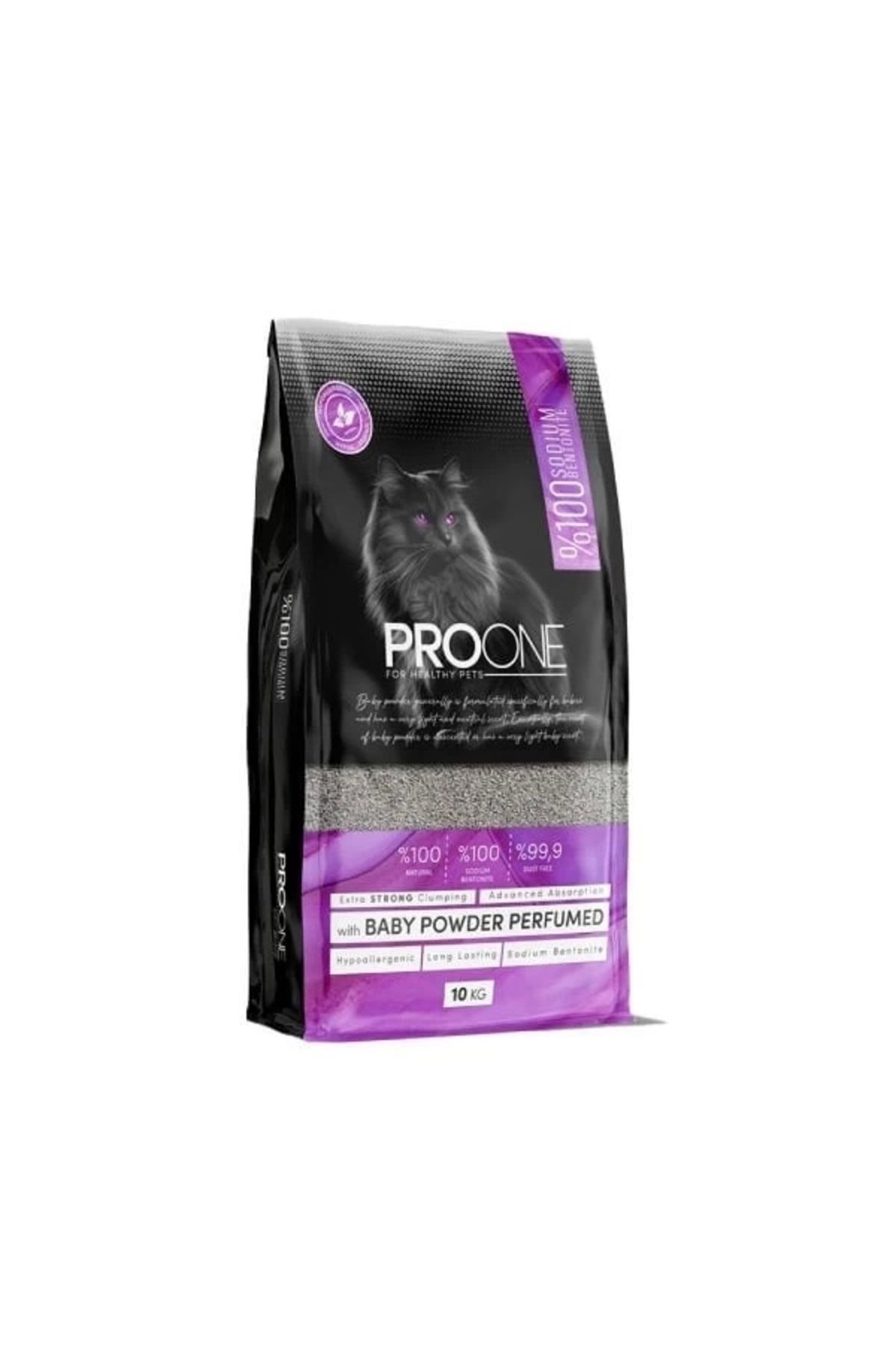 YNT İthalat Pro One Hypoallergenic Bebek Pudrası Kokulu İnce Taneli Sodyum Bentonit Kedi Kumu 10 Kg
