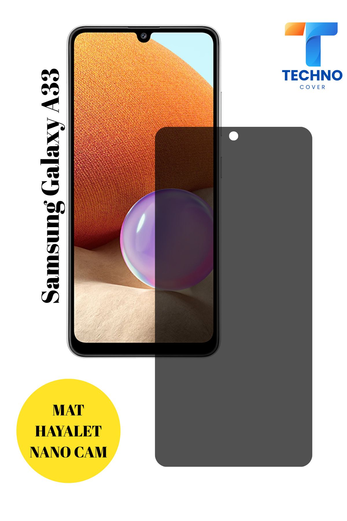 foxpower Samsung A33 Mat Hayalet Nano Cam Darbelere Karşı Dayanıklı Esnek Nano Ekran Koruyucu