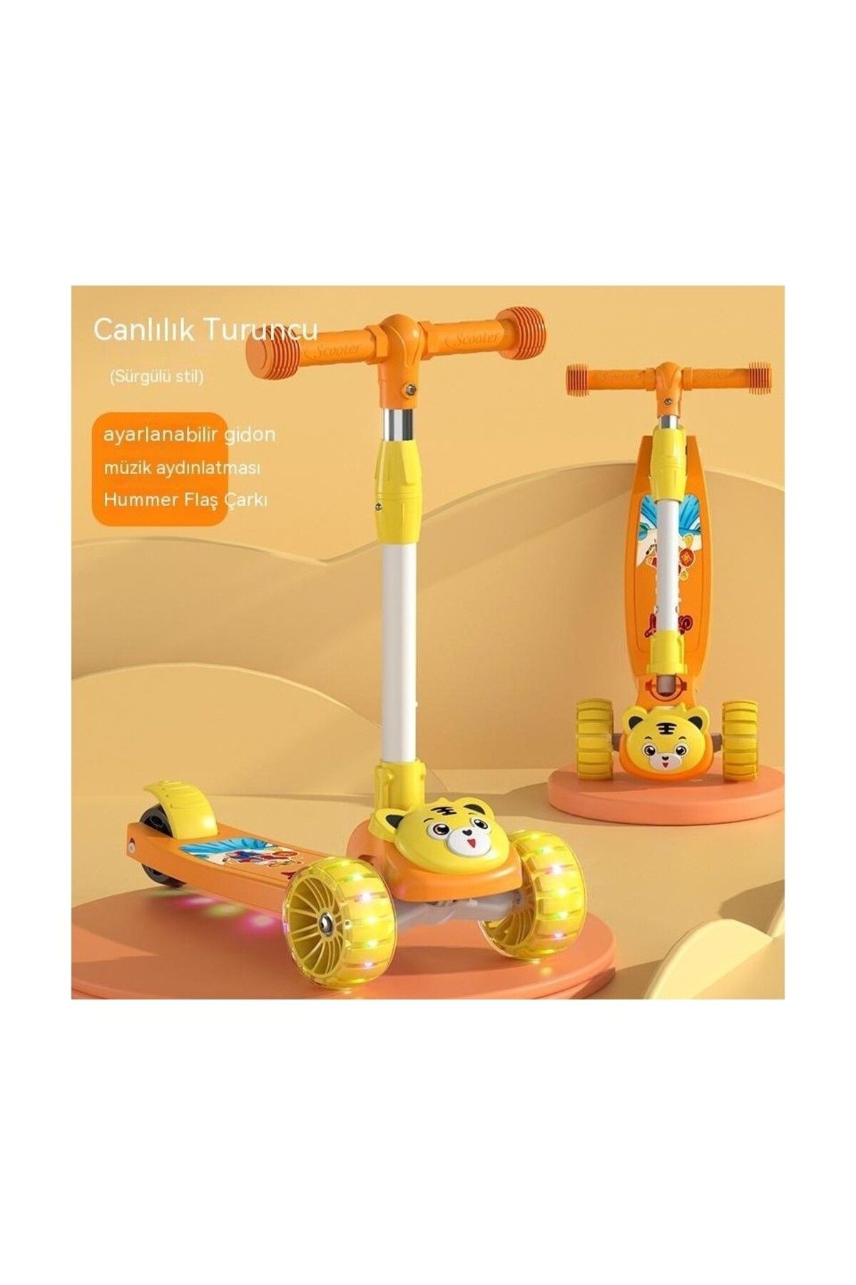 AyShop Işıklı Tekerlekli Çocuk Scooter