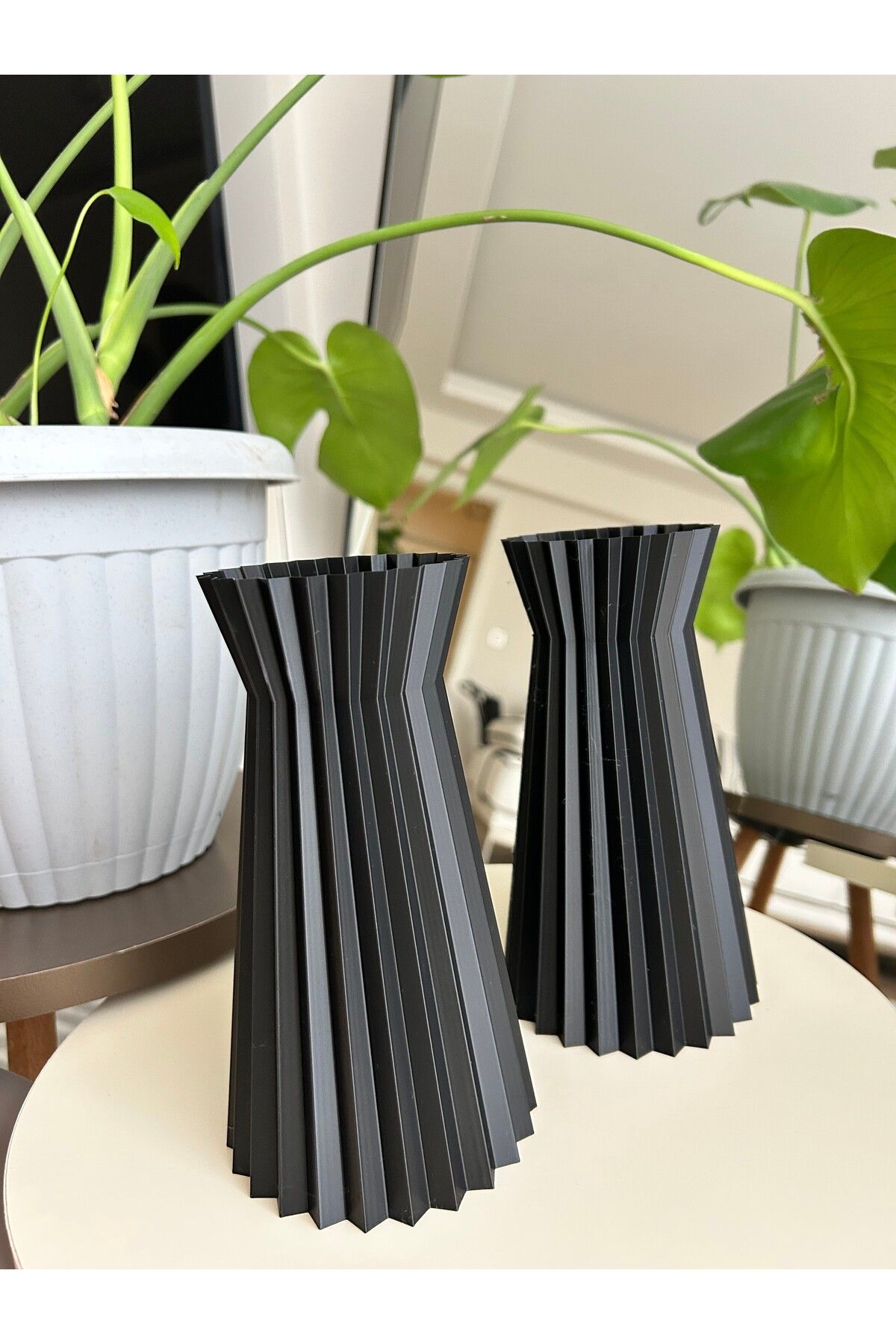 shop Modern Geometrik Siyah Vazo