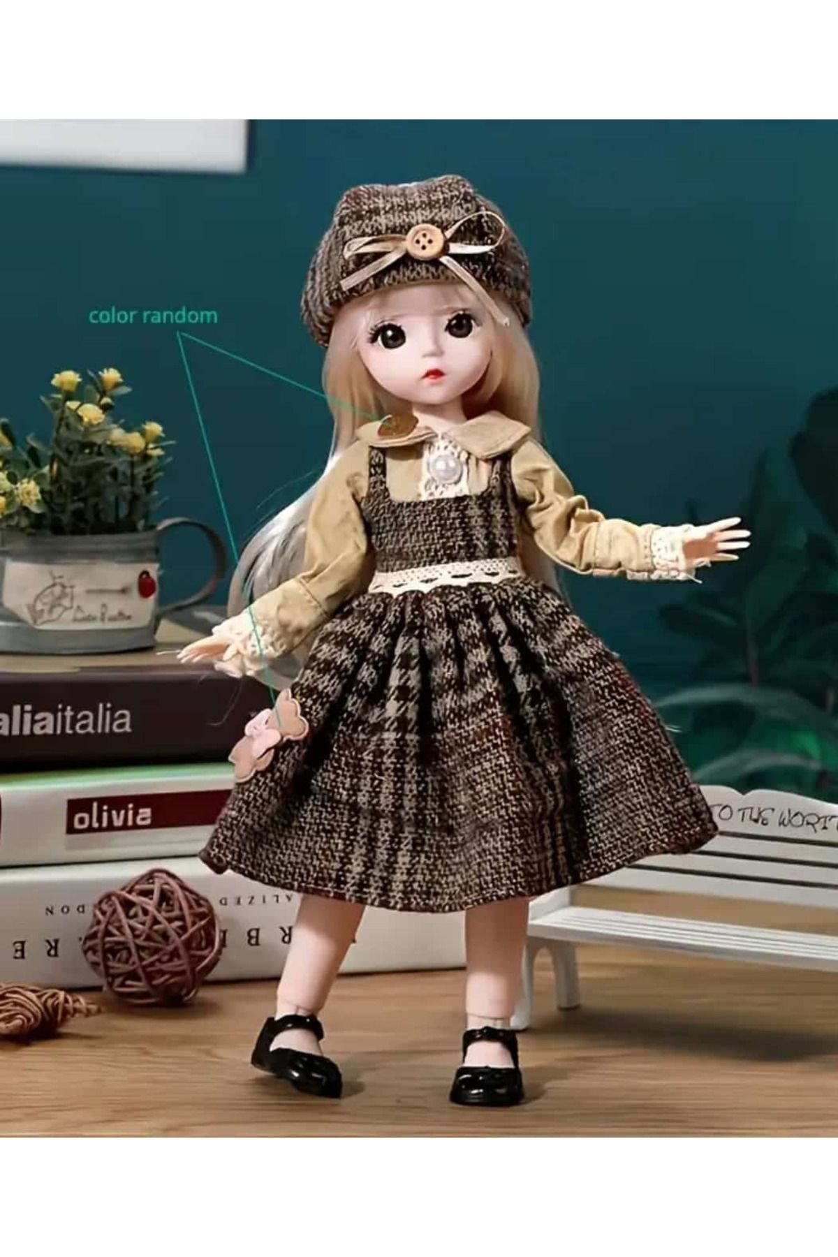 ÇEÇEN HOME Prenses Moda Bebek Seti, Anime Temalı, 30cm