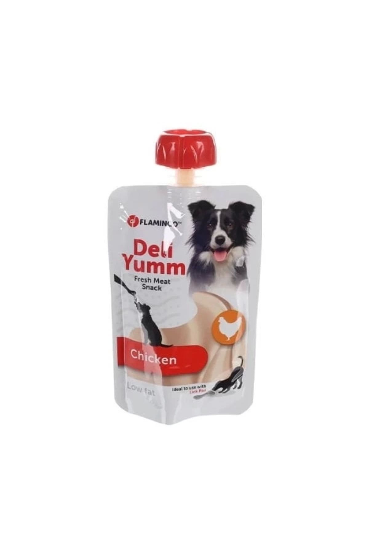 YNT İthalat Flamingo Deli Yumm Taze Tavuk Etli Sıvı Köpek Ödül Maması 90 Gr