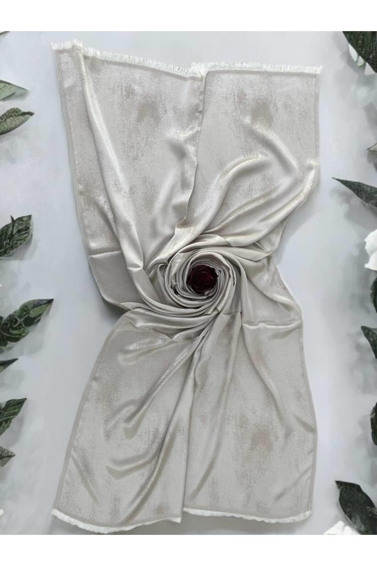 ECHARMBUTIK Krem Bulut Desen Kadın Şal