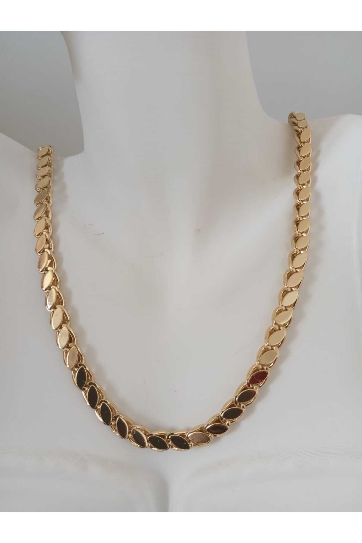 sessjewelry Arpa zincir kolye gold