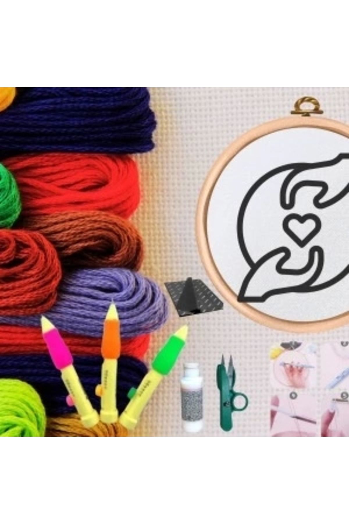 STOREMAX Punch Seti Nakış Seti Kasnaklı Kendin Yap Seti Seri 49