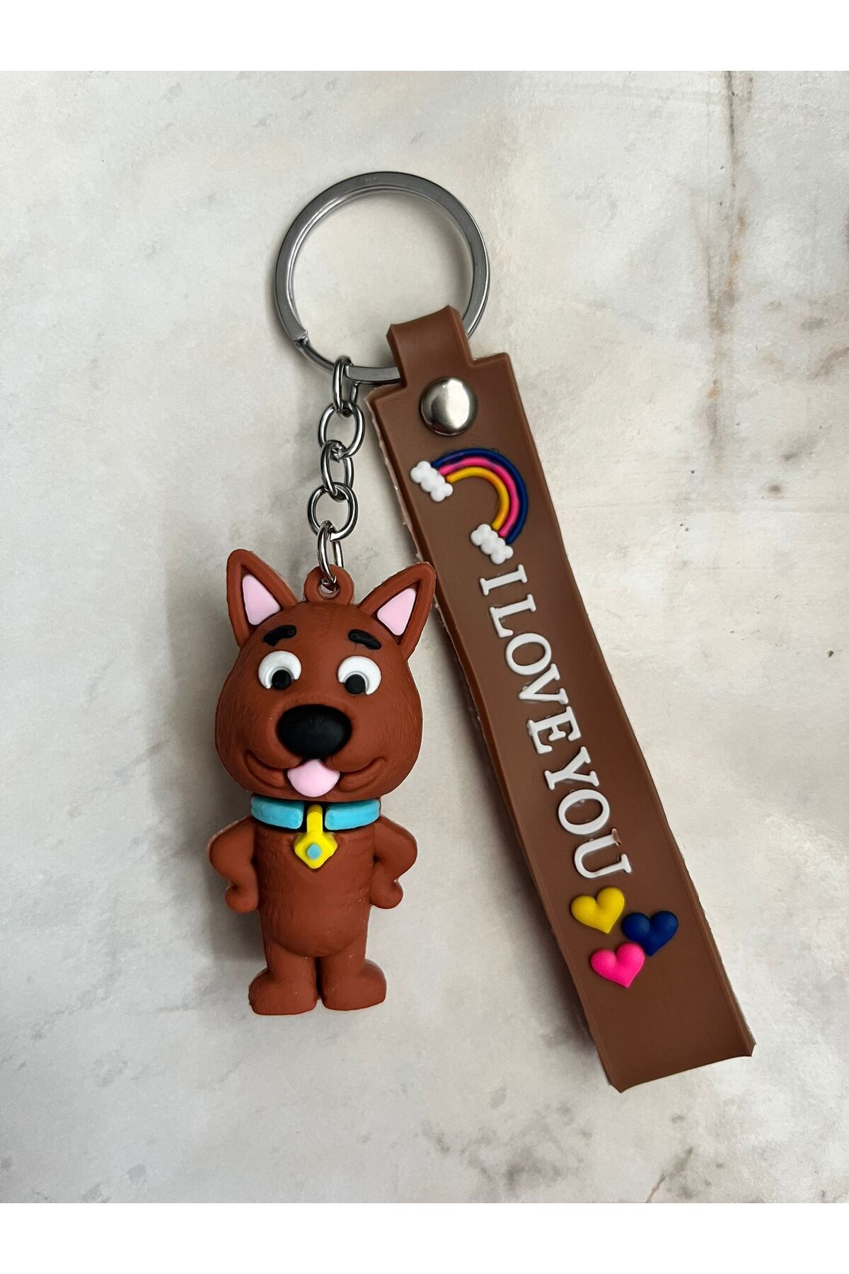 BURUCRAFT SCOOBY-DOO Sevimli Anahtarlık Sevgili / Maskot / Hediyelik 3D Silikonlu Anahtarlık