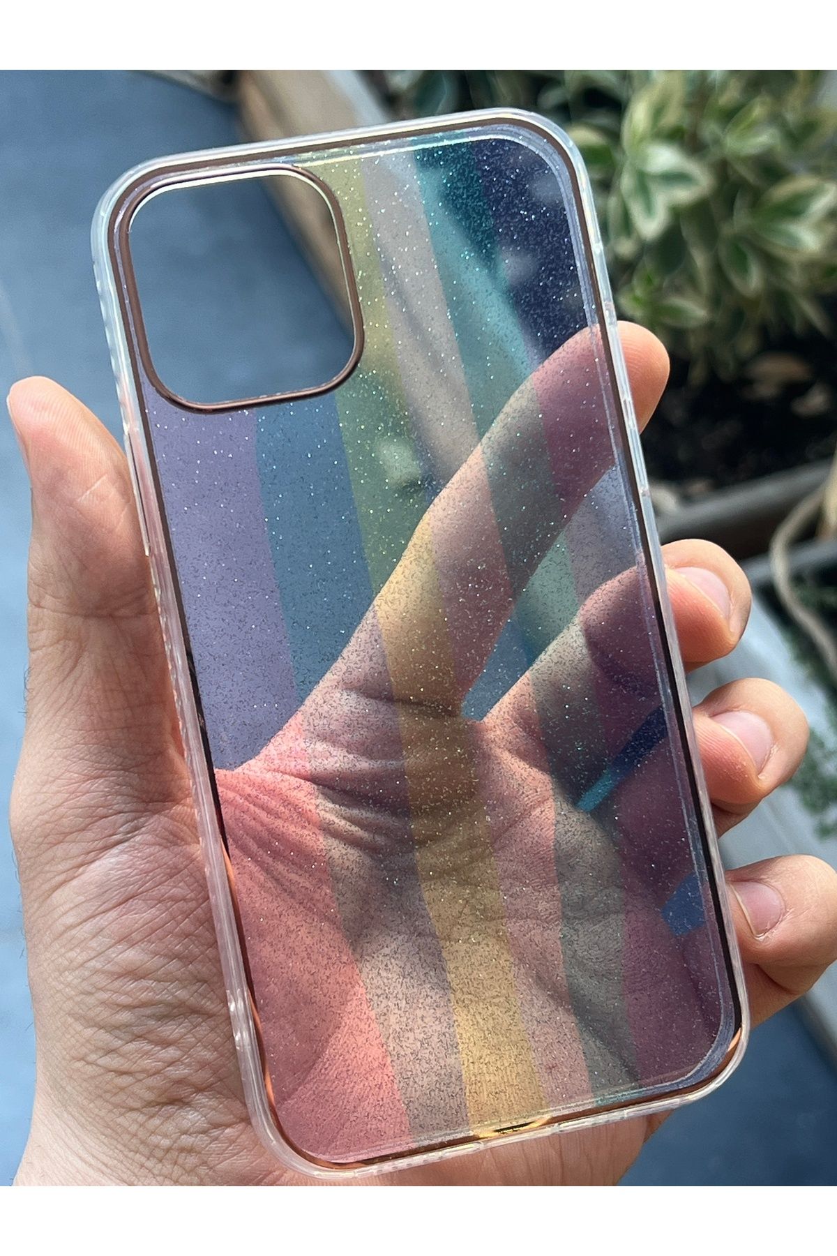 EDELFU iPhone 12 ve 12 PRO [6.1 inç] Uyumlu Hologram Leopar Desenli Kılıf – Parlak & Koruyucu