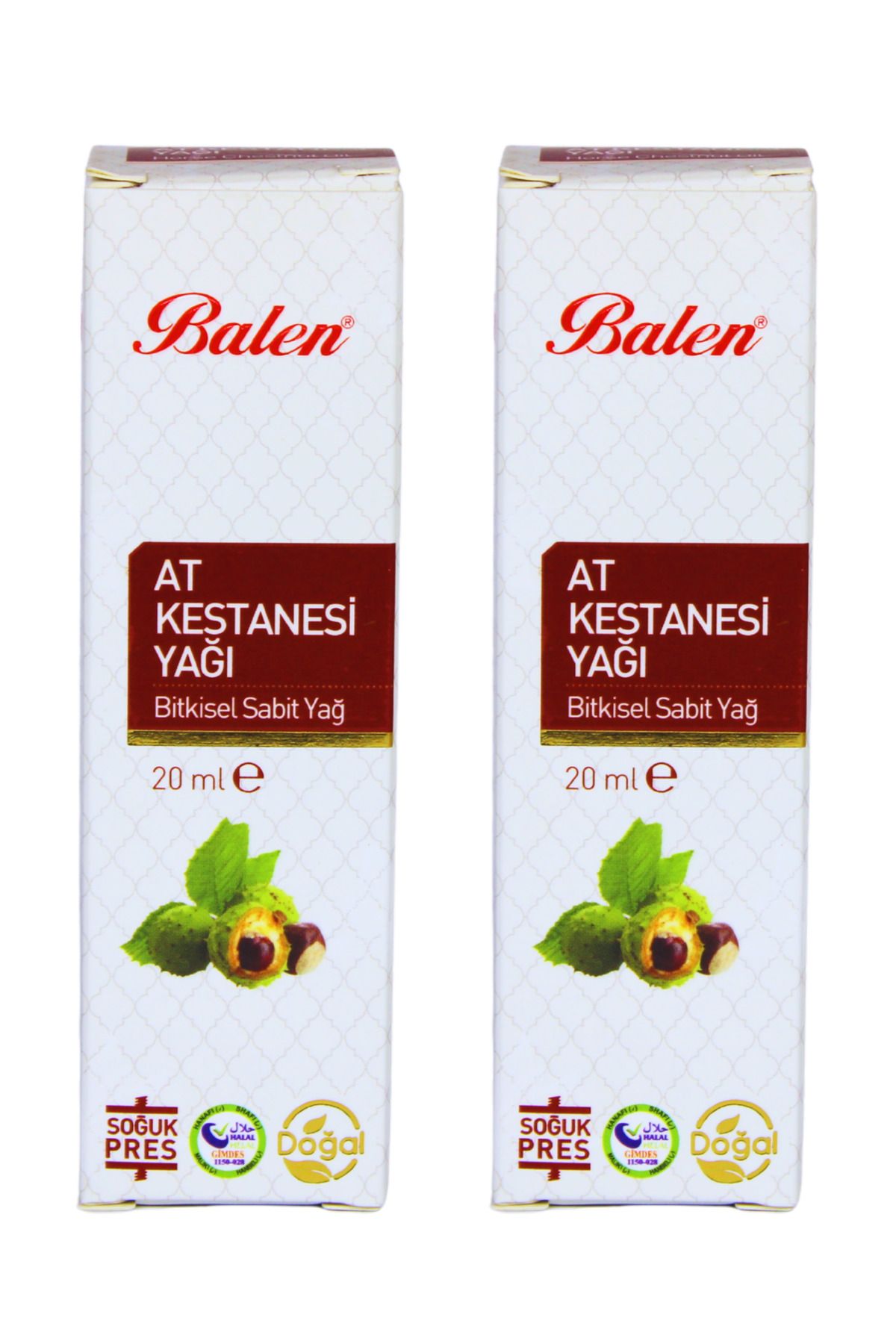 GÜLCE LOKMAN HEKİM AKTAR BALEN AT KESTANESİ YAĞI 2 X 20ML SOĞUK PRES