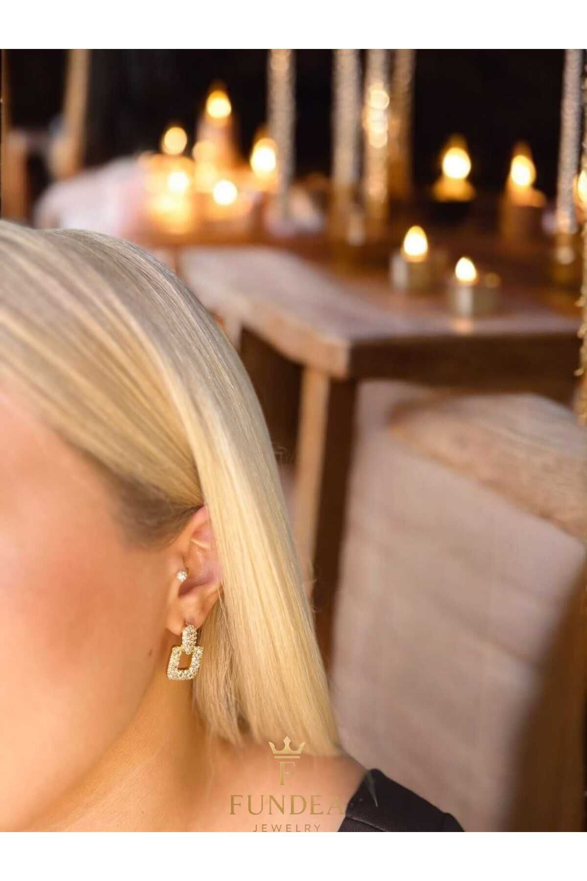 Fundéa Jewelry Geçit Küpesi Şafak Işıltısı İzi