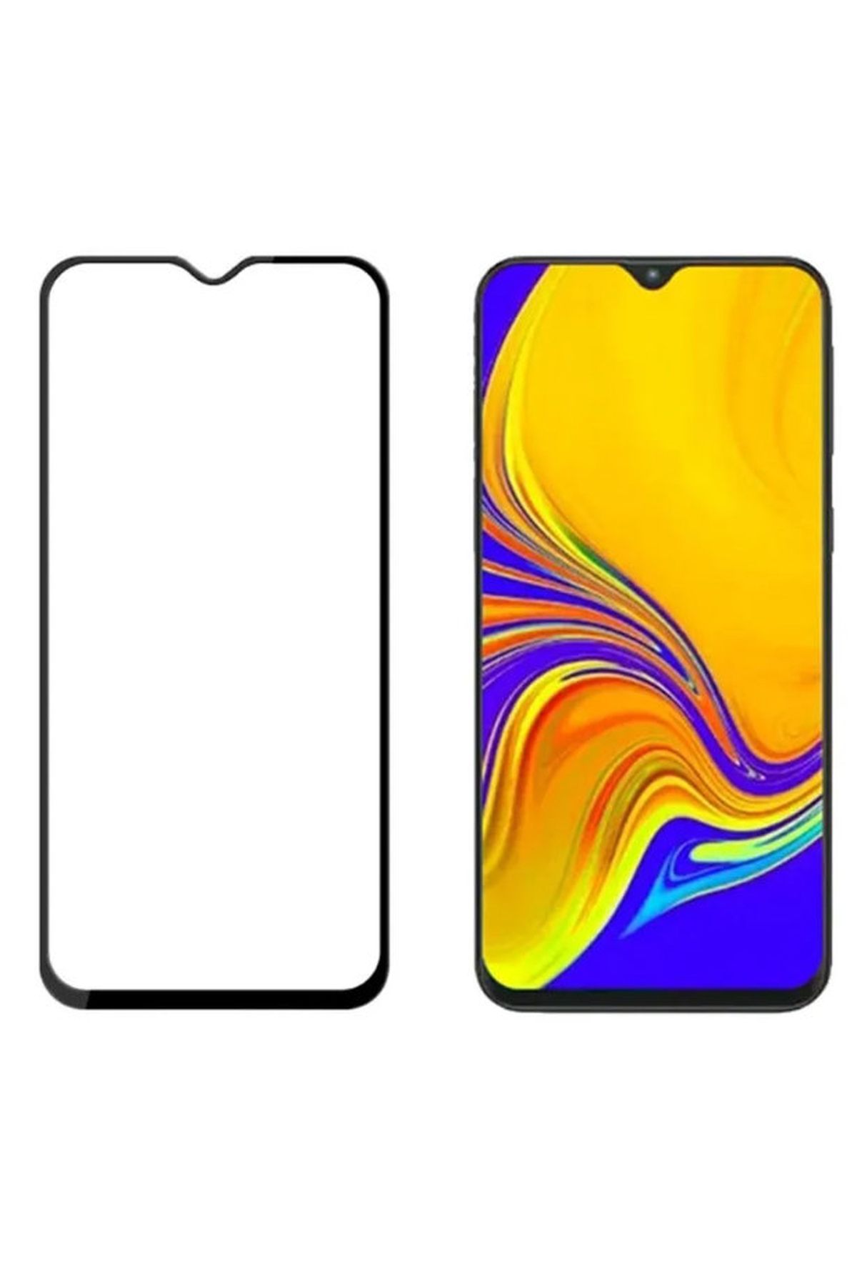 Karışık Samsung Galaxy A01 Uyumlu Tam Kaplayan Cam Ekran Koruyucu