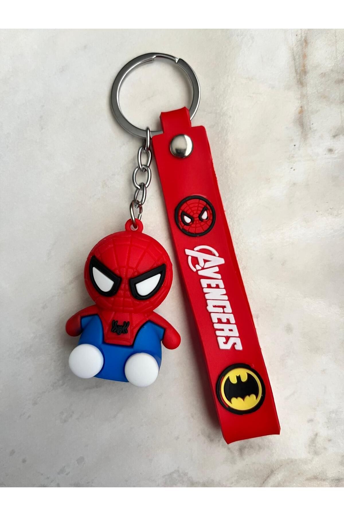 BURUCRAFT BABY SPİDERMAN Sevimli Anahtarlık Sevgili / Maskot / Hediyelik 3D Silikonlu Anahtarlık
